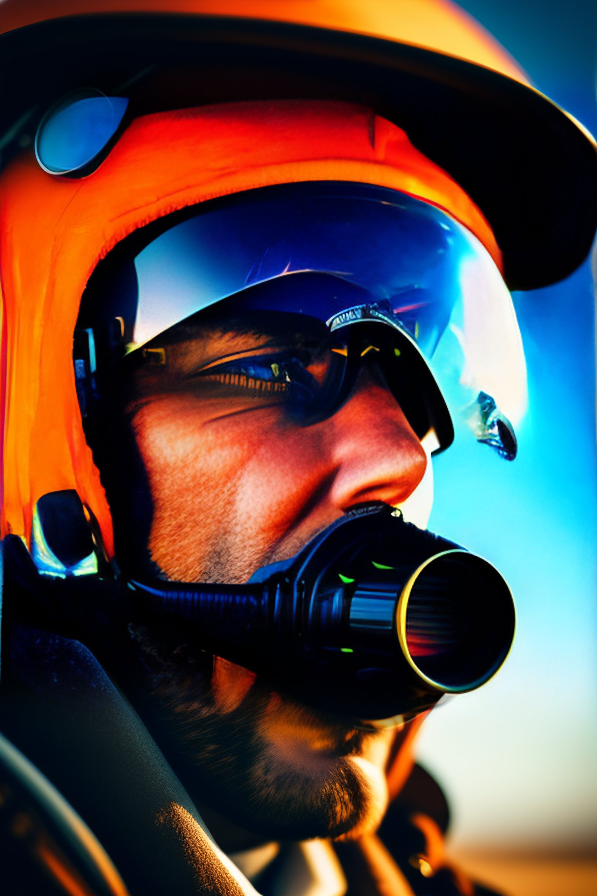 Lexica - 2ww airplane pilot with camera lenses in his eyes