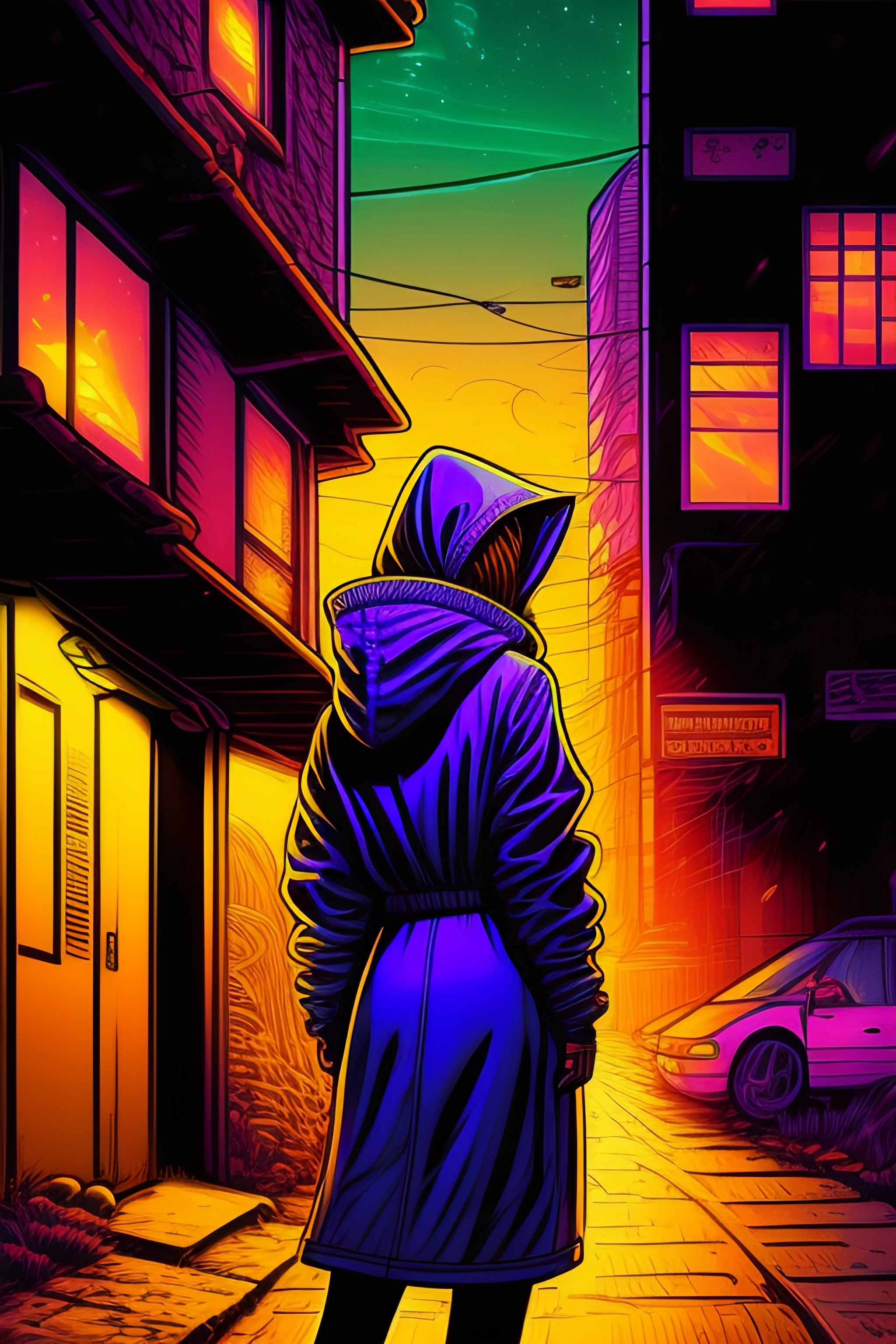 Lexica - Vintage 90's comic style environmental wide shot of a sketchy ...