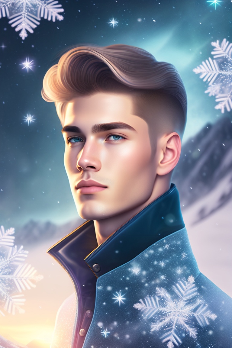 Lexica - A young man in a portrait, his face peaceful and serene. he is ...
