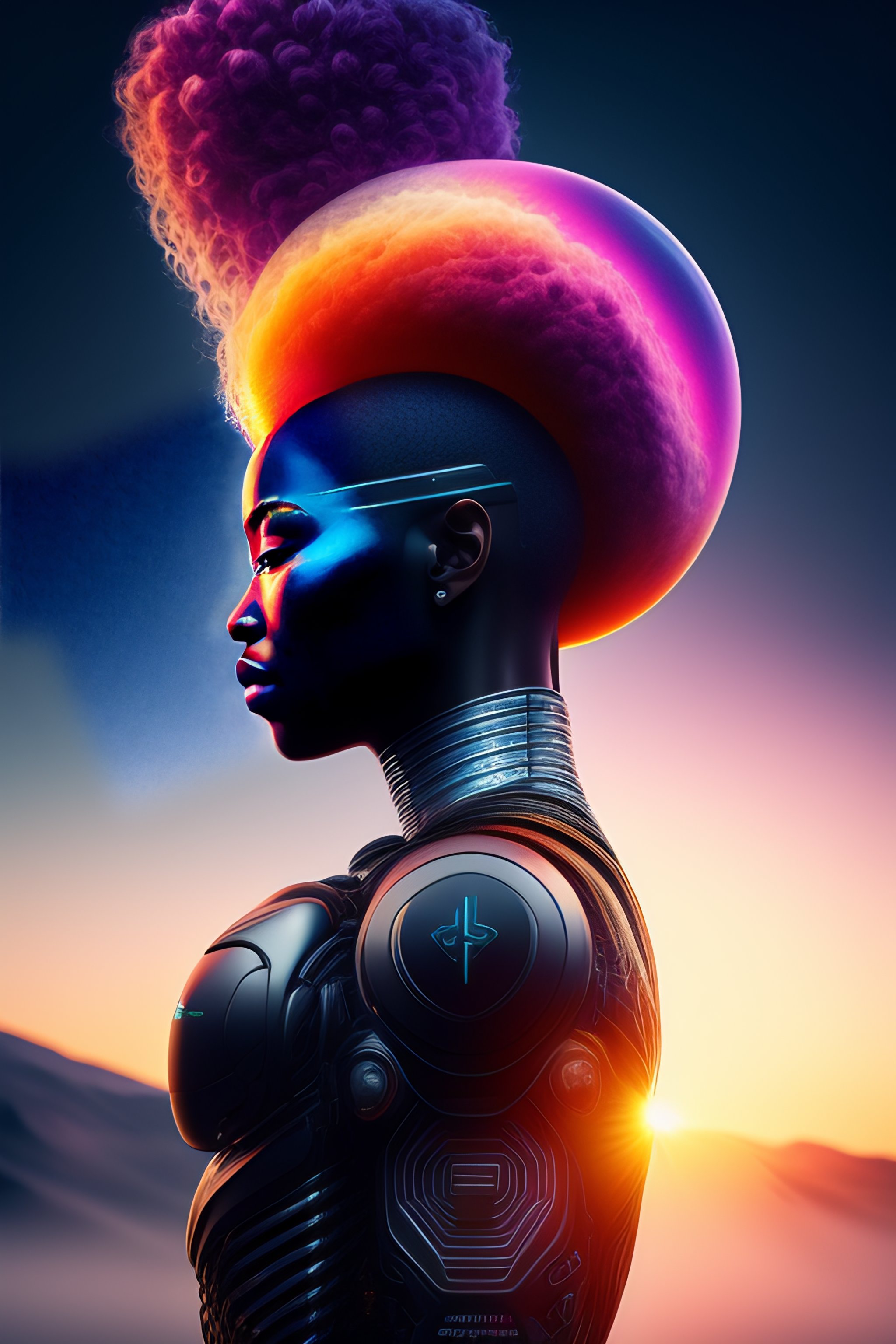 Lexica - A humanoid form looking toward an infinite horizon