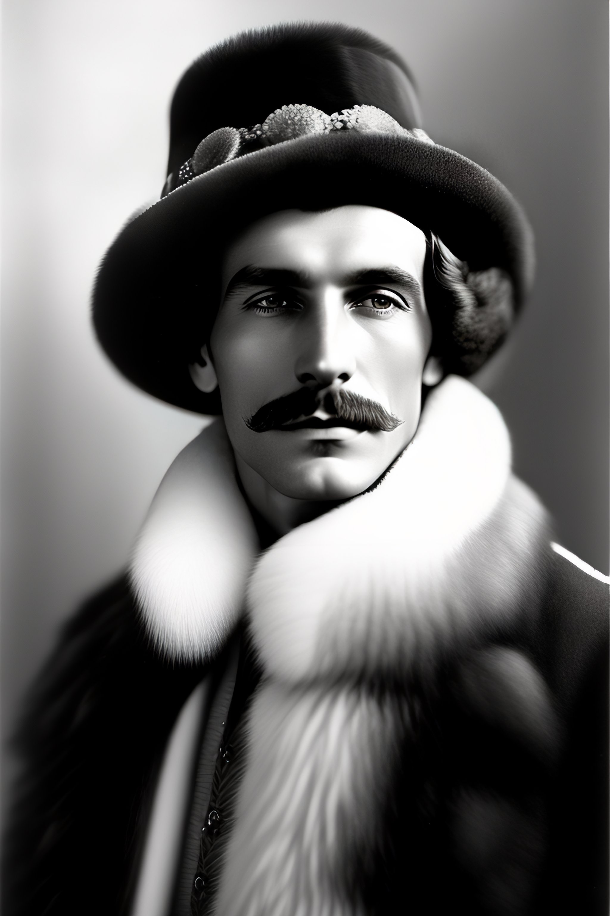 Lexica - Nikolay Shakalov. photo in a fur coat and a fur hat. 1919 In ...