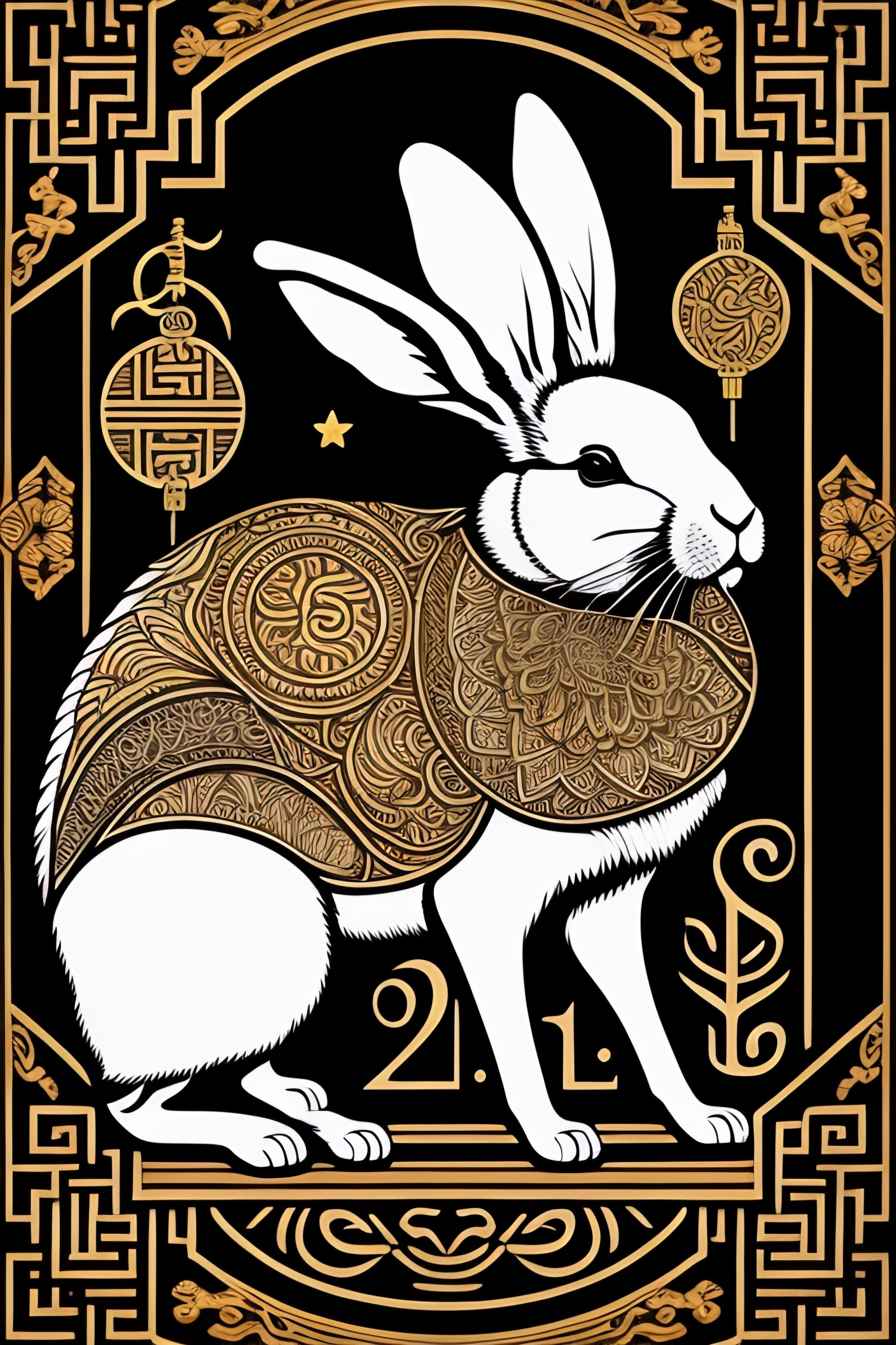 Lexica - Year of the rabbit, Chinese astrology, tarot card, line ...