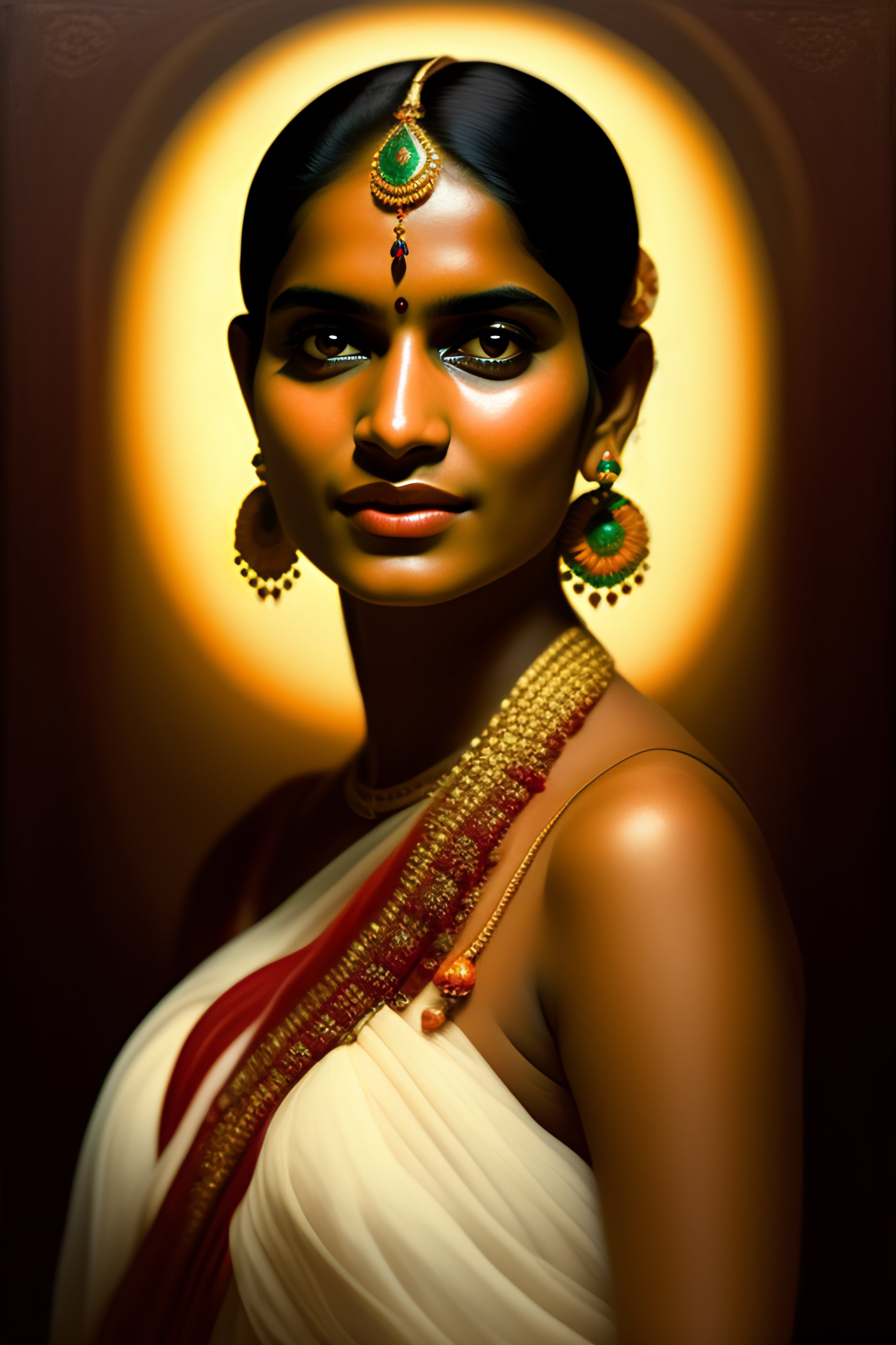 Lexica Portrait of a young indian woman, light skin