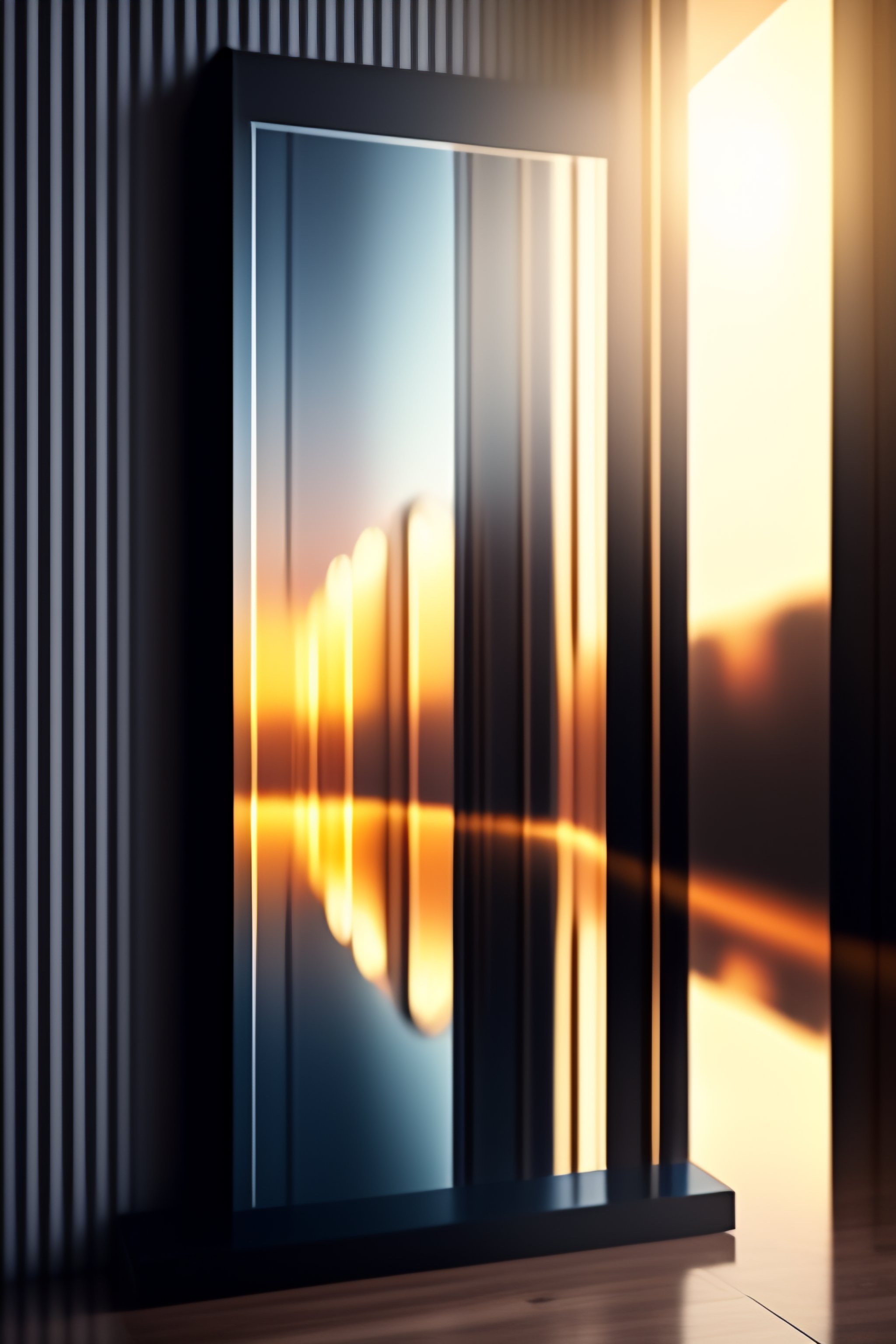 Lexica No reflection in the mirror, only light