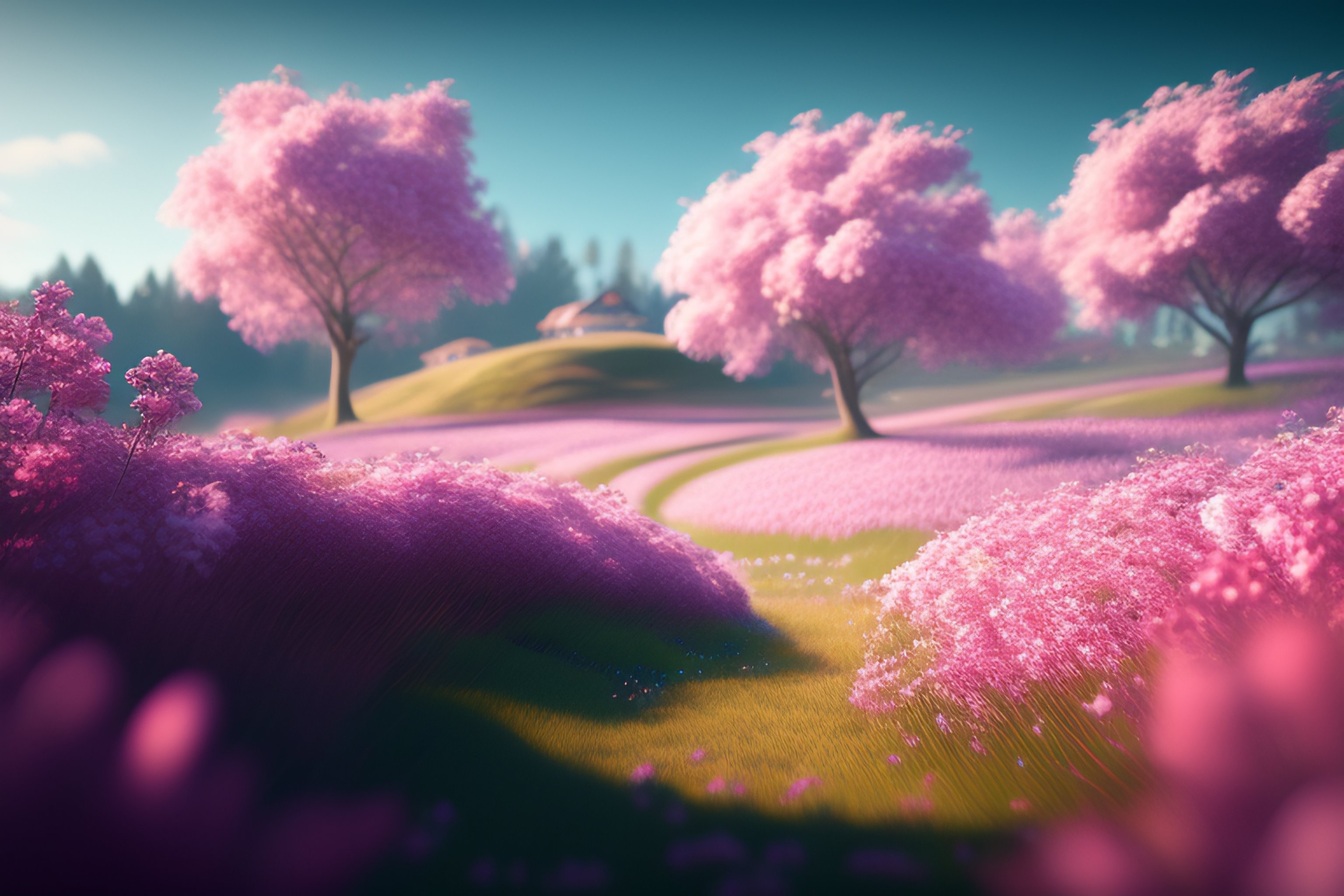 Lexica - A beautiful photo realistic spring blossom landscape ,photo ...