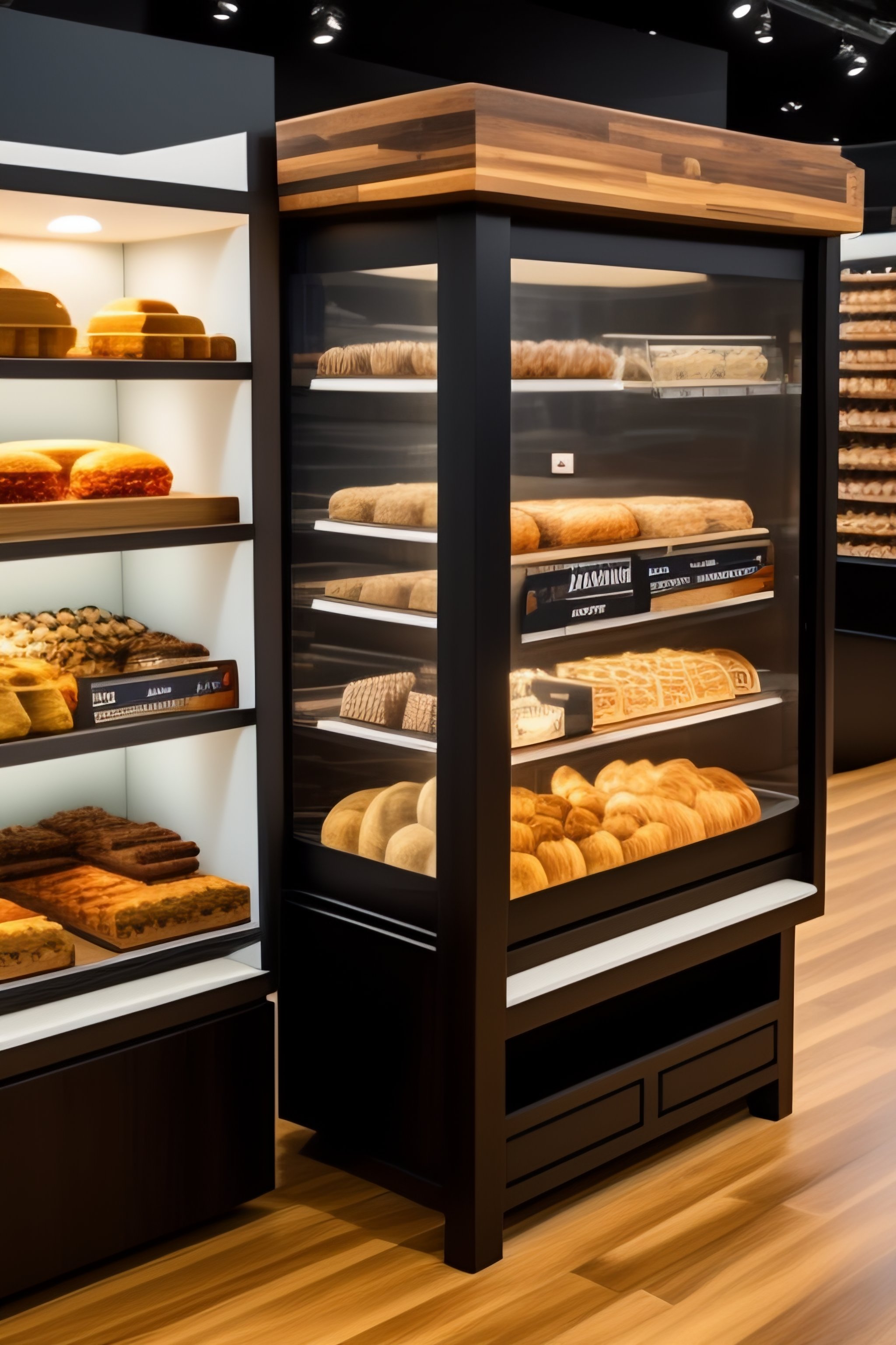 Lexica - A display stand made from wood, sleek, to be kept in retail ...
