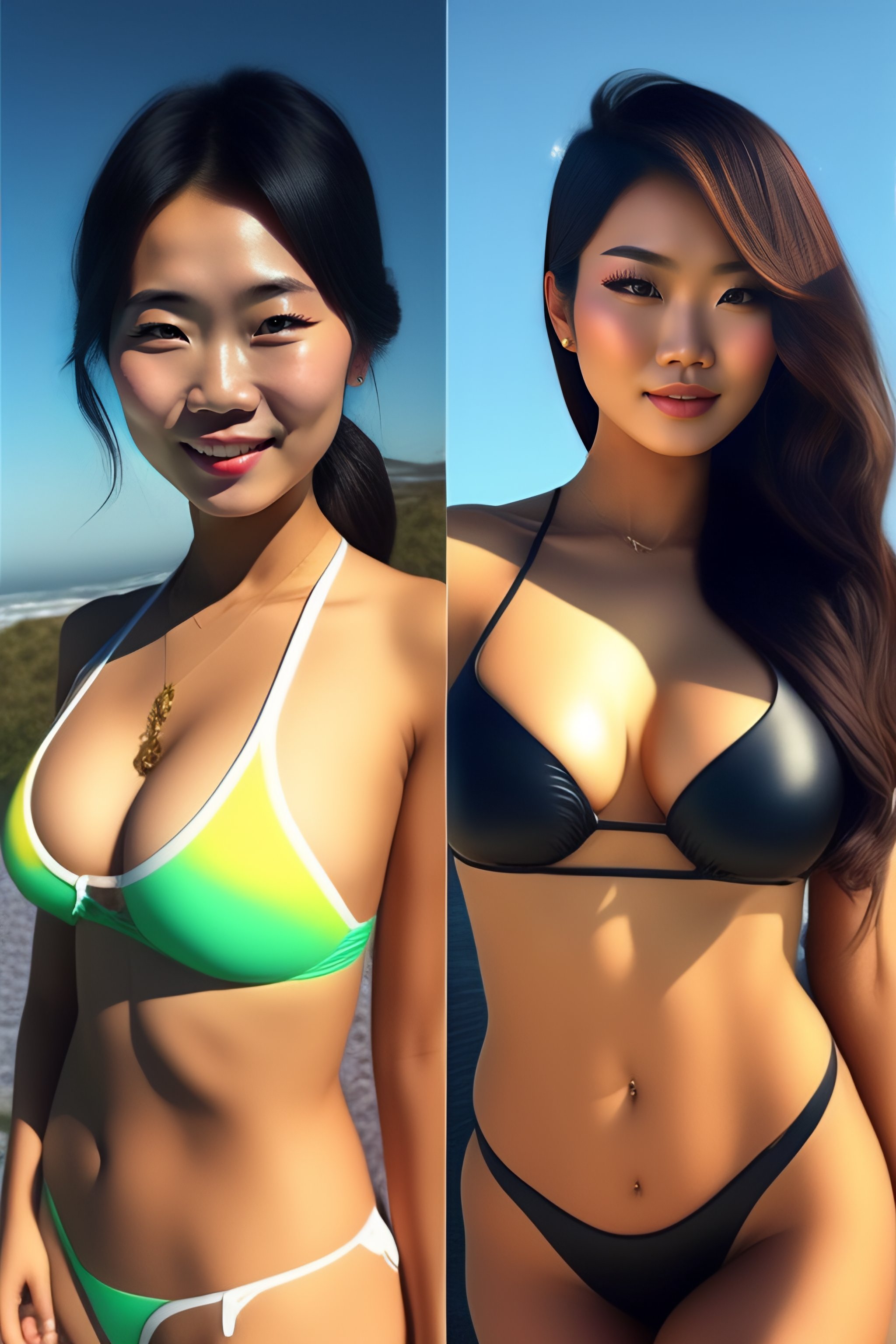 Lexica - 6 asian girls wearing bikini