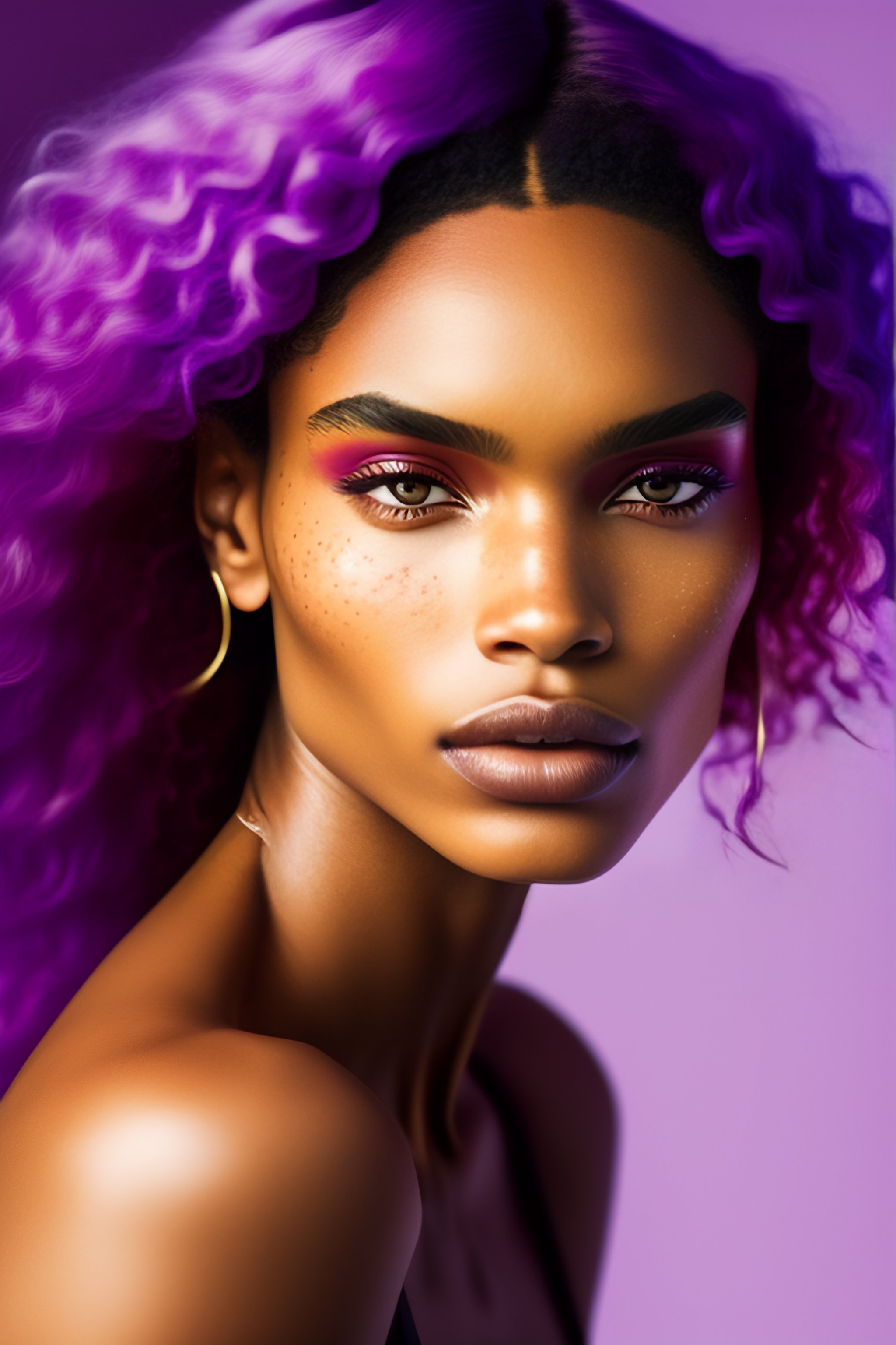 Lexica A photo closeup of a beautiful long haired woman with light