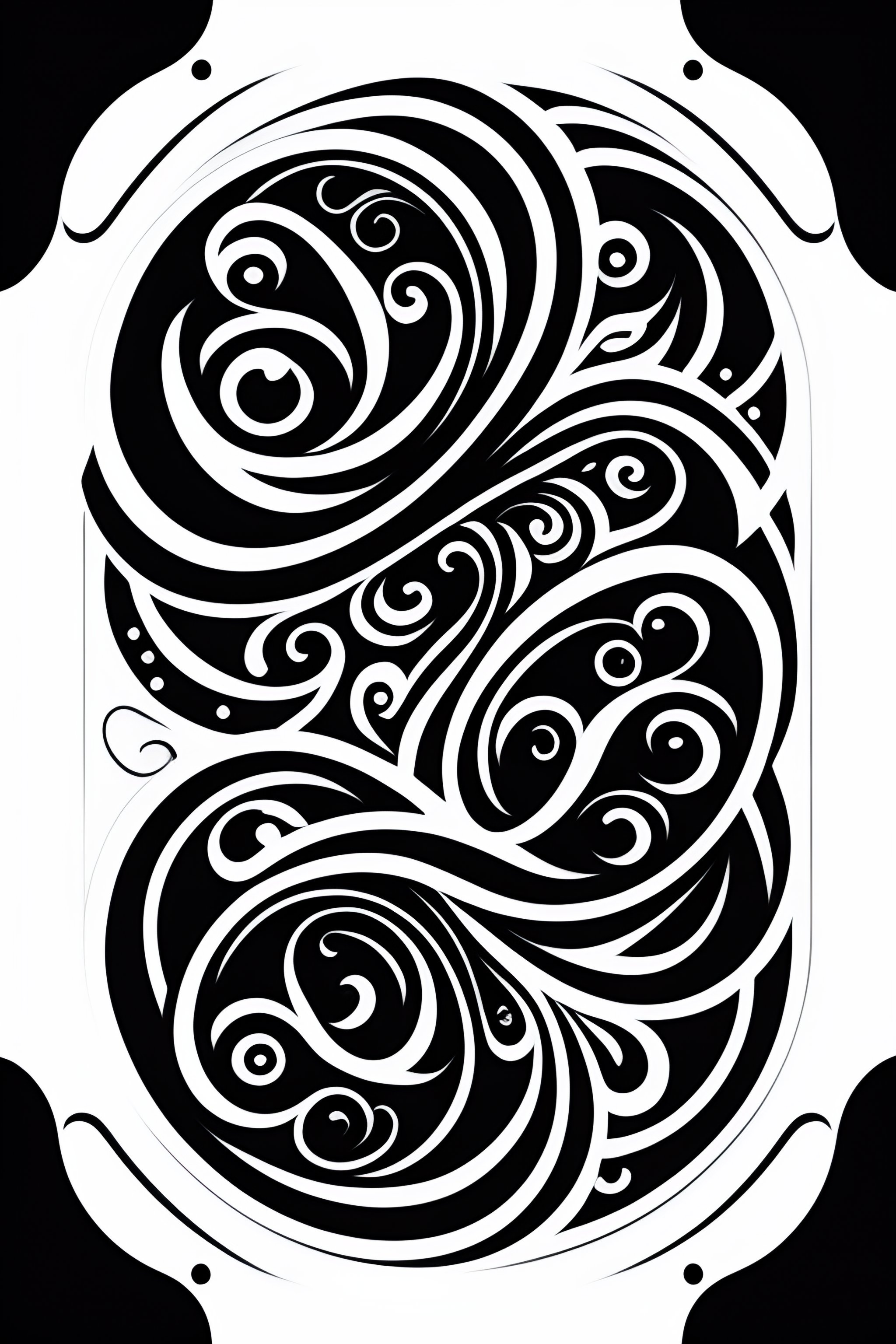 Lexica - Tattoo Design, Pattern Simple Design On White Background ...