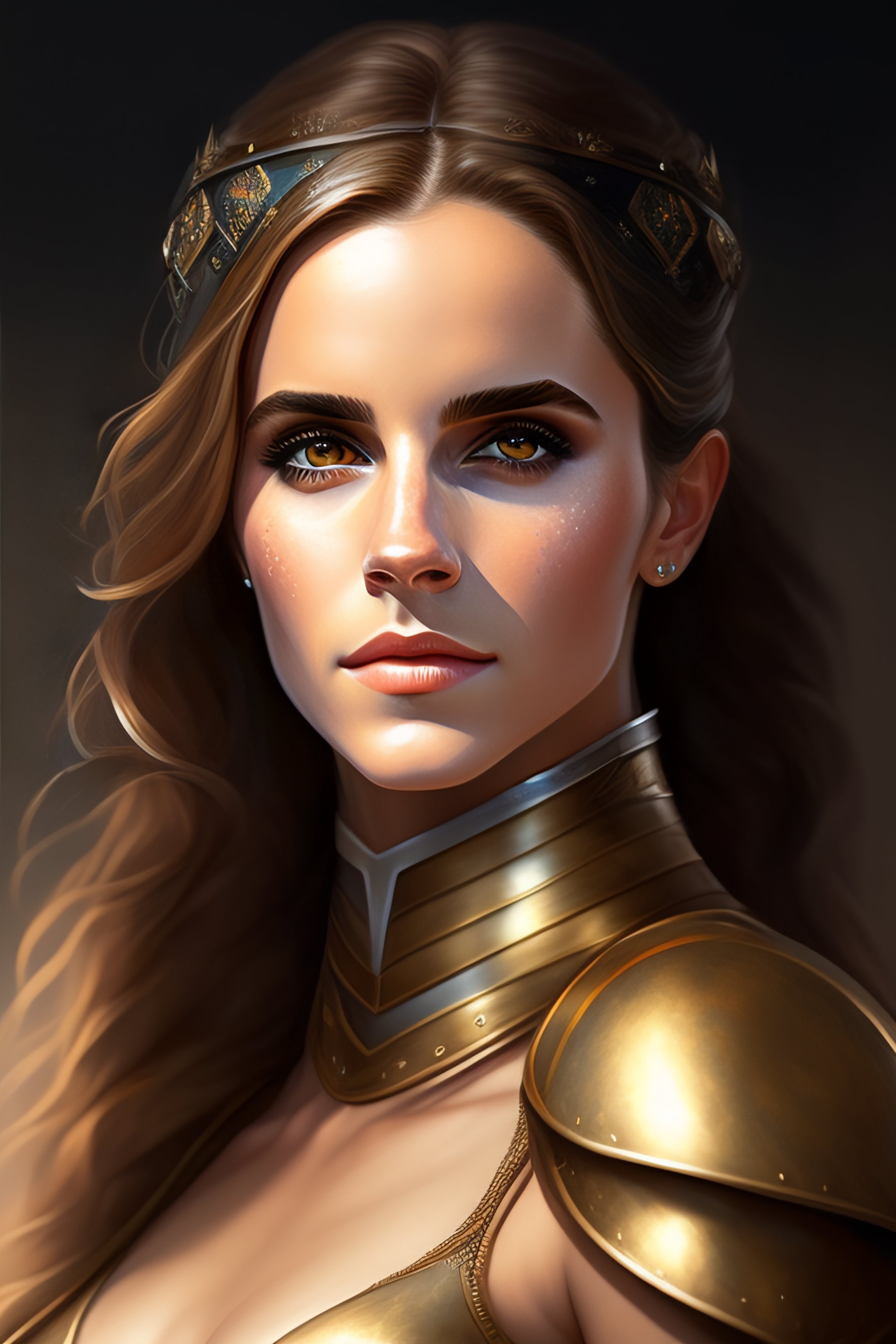 Lexica Emma Watson Muscular And Powerful Medieval Knight Woman Portrait Sci Fi Amber Eyes 8378