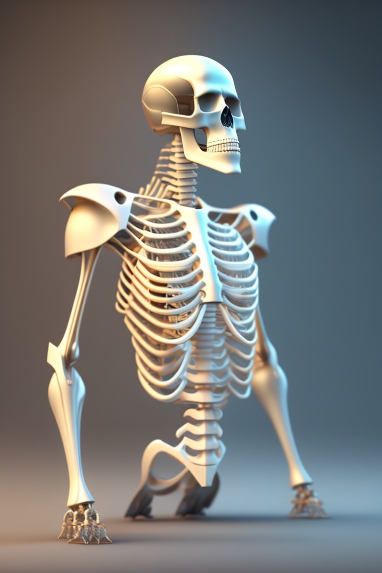 Lexica - Human skeleton, holding bow,, realistic, 3d render, v-ray ...