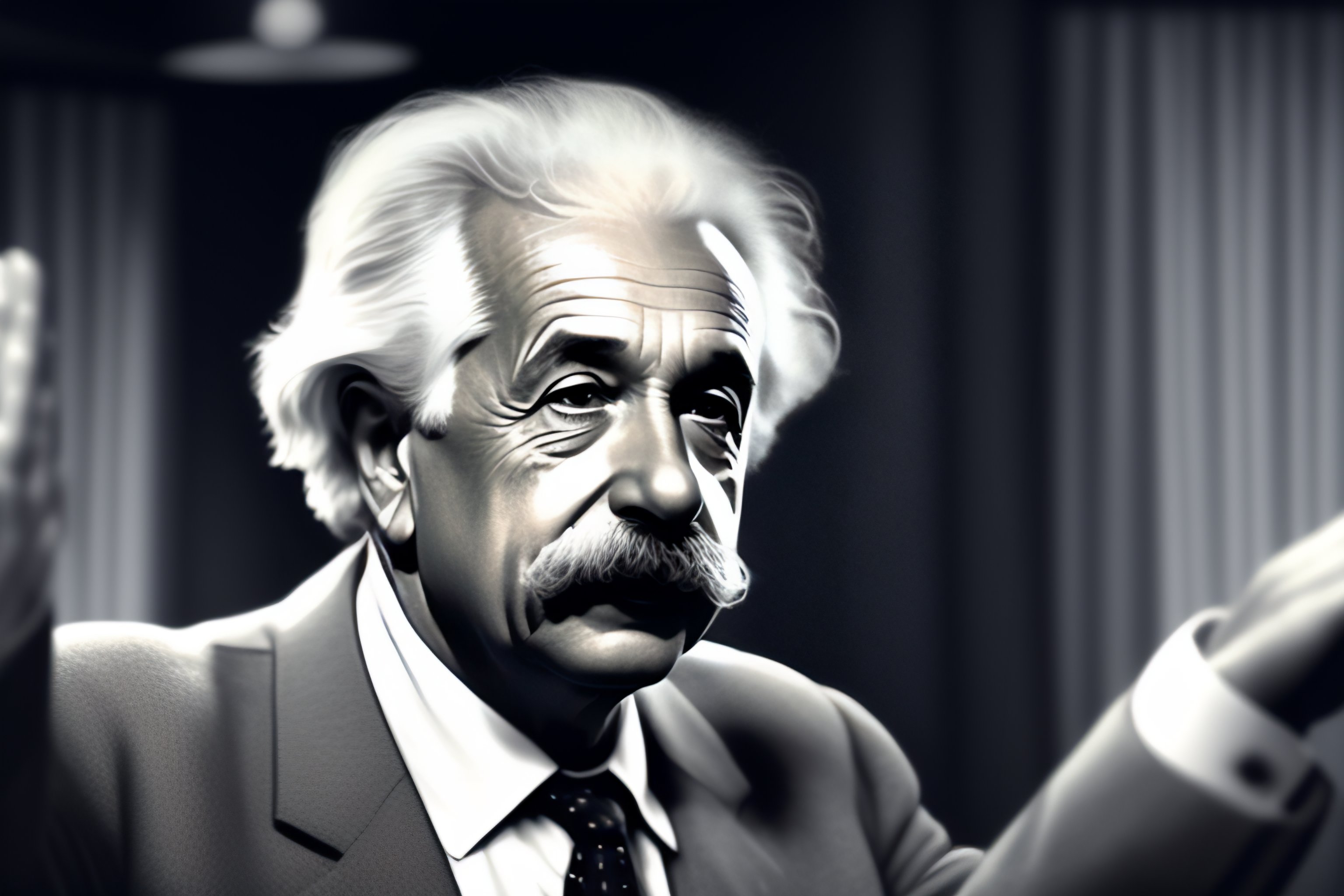 Lexica - Portrait of Albert Einstein in a video game raising his hand ...