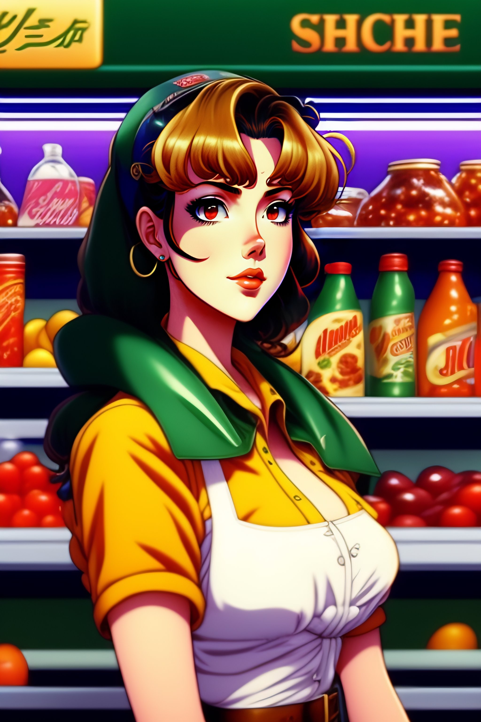 Lexica In The Style Of 90s Vintage Anime Art Of Scarlett Johansson