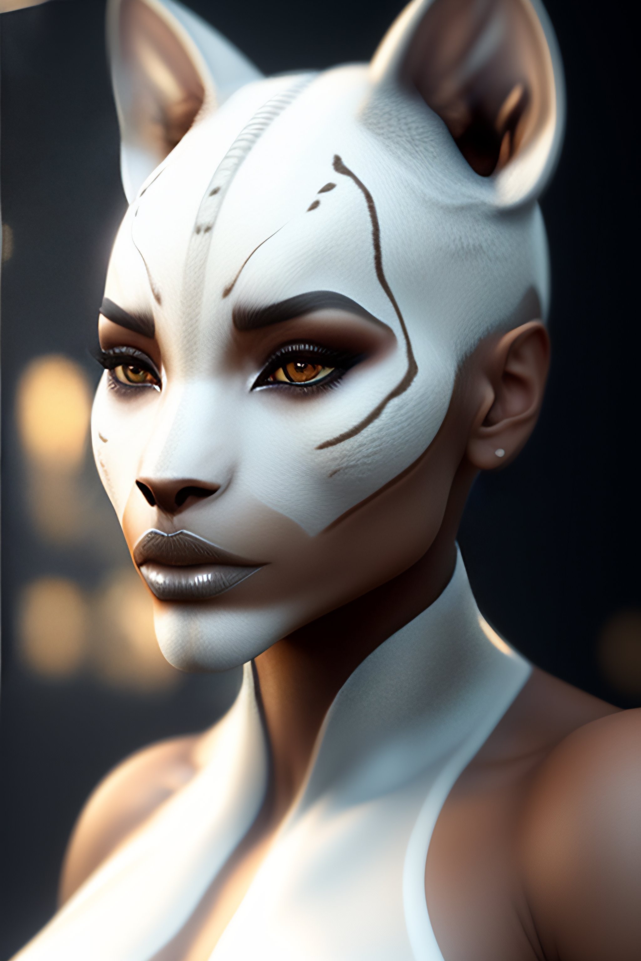 Lexica - White tiger is a women, body anthropomorphic, furry, trending ...