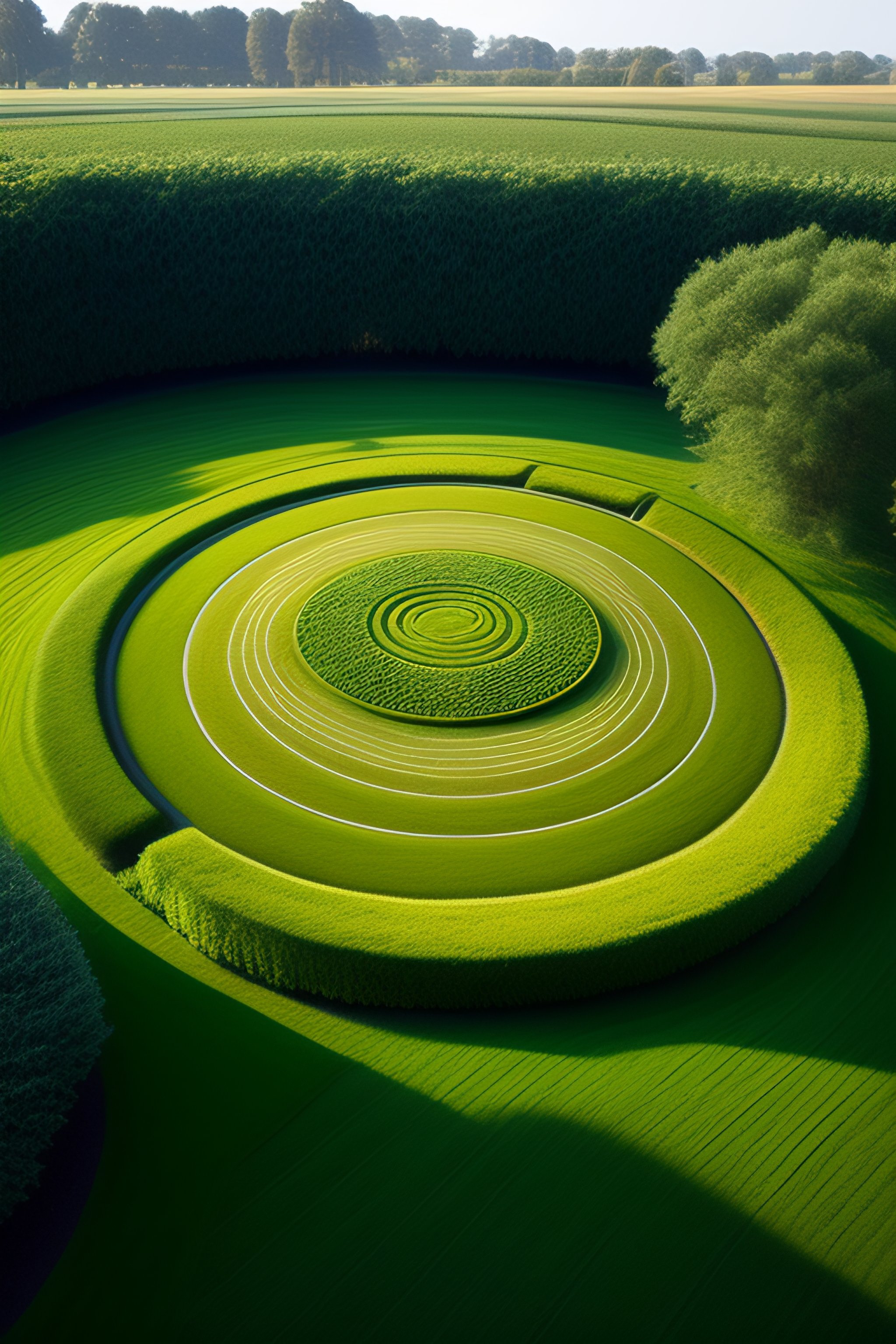 Lexica - Grass geometric crop circle, better homes and garden