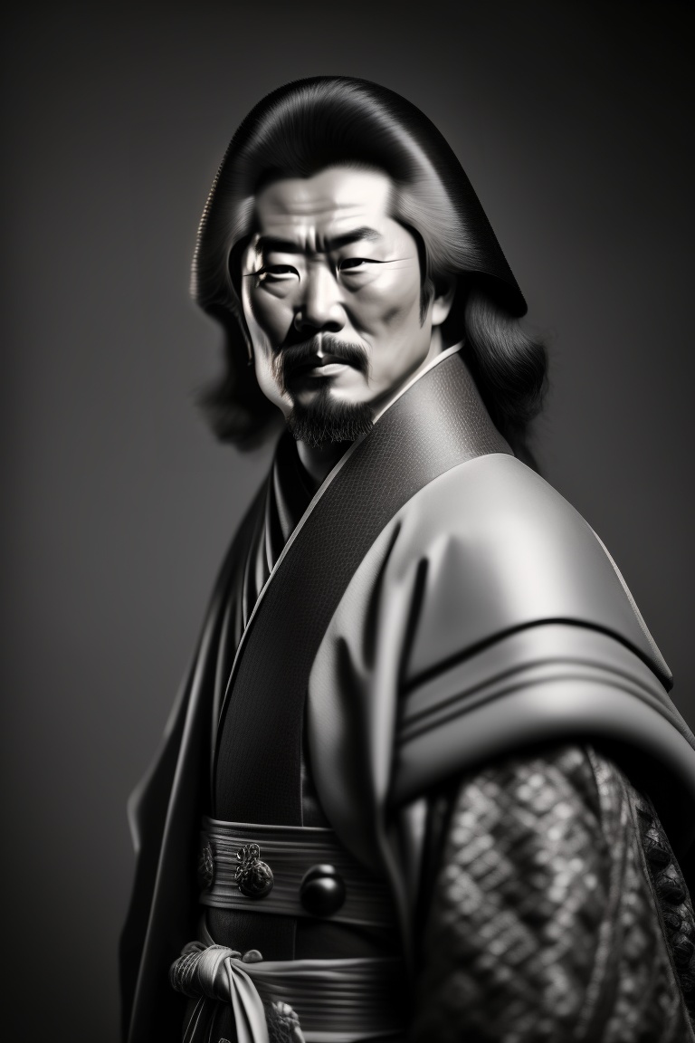 Lexica - A portrait of Miyamoto Musashi, 100mm lens, 4k in black and ...