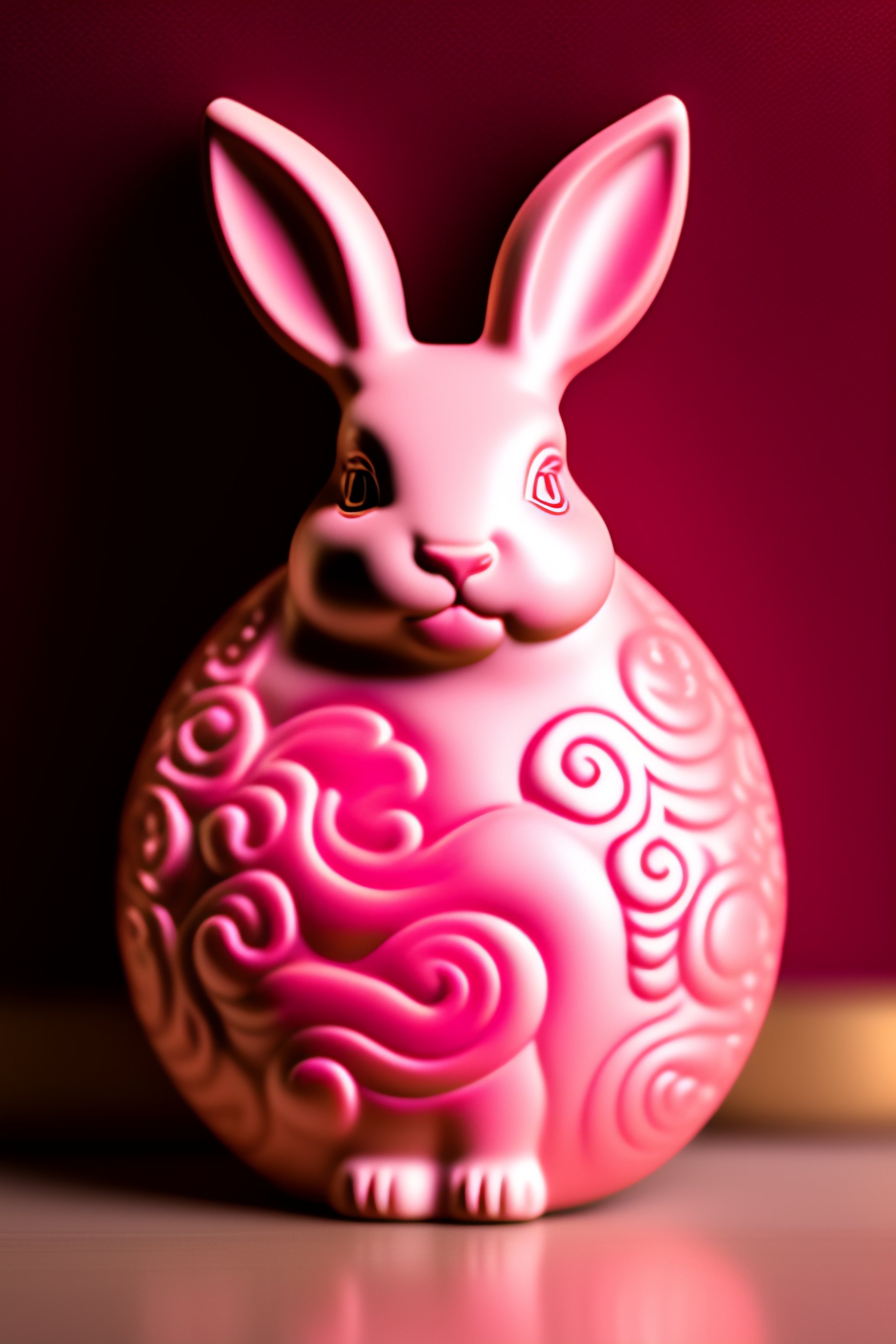 Lexica - Happy Chinese new year rabbit Zodiac sign, clay rubber pink ...