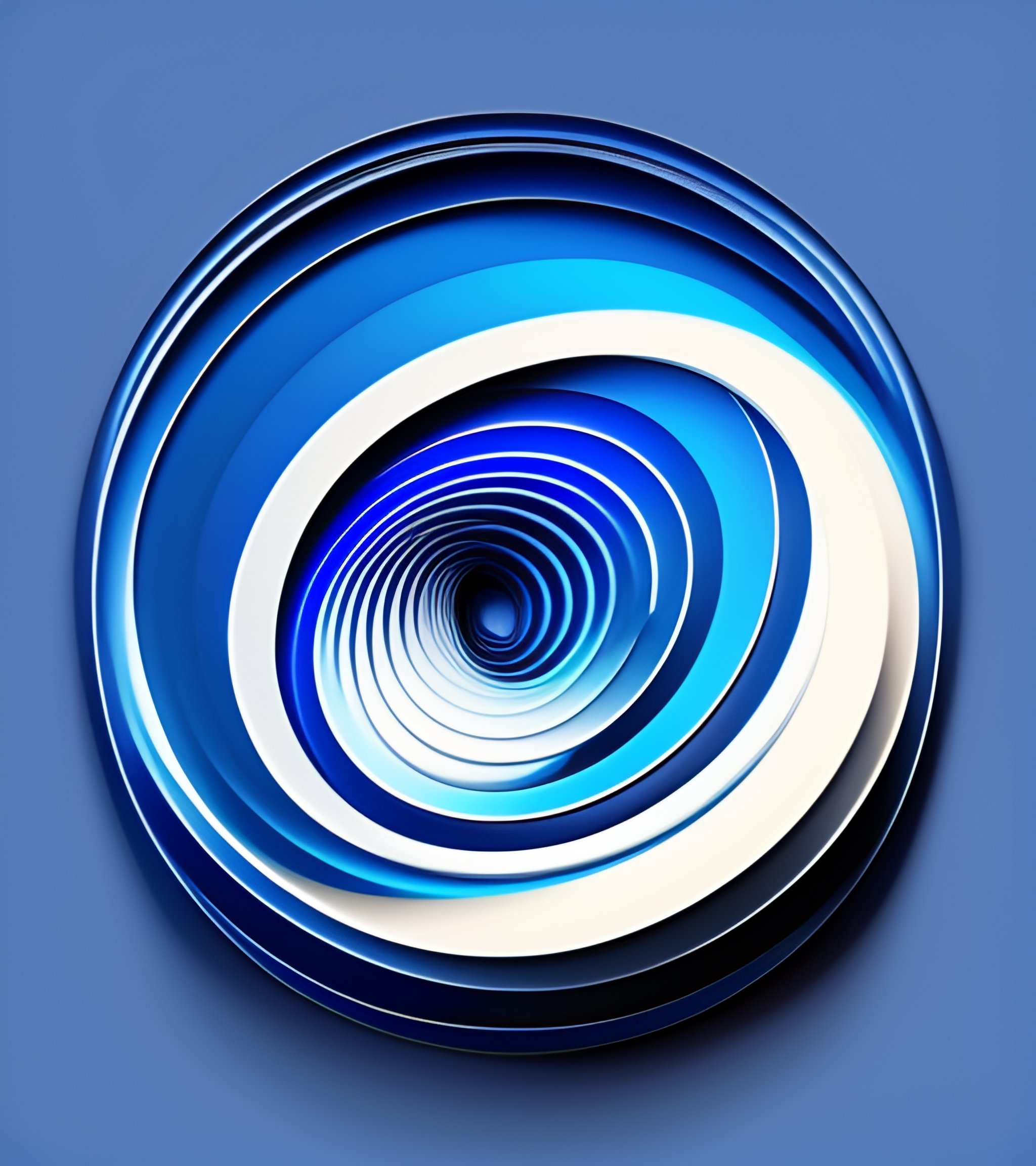 Minimal Gradient Blue Swirl Flat Design Wallpaper