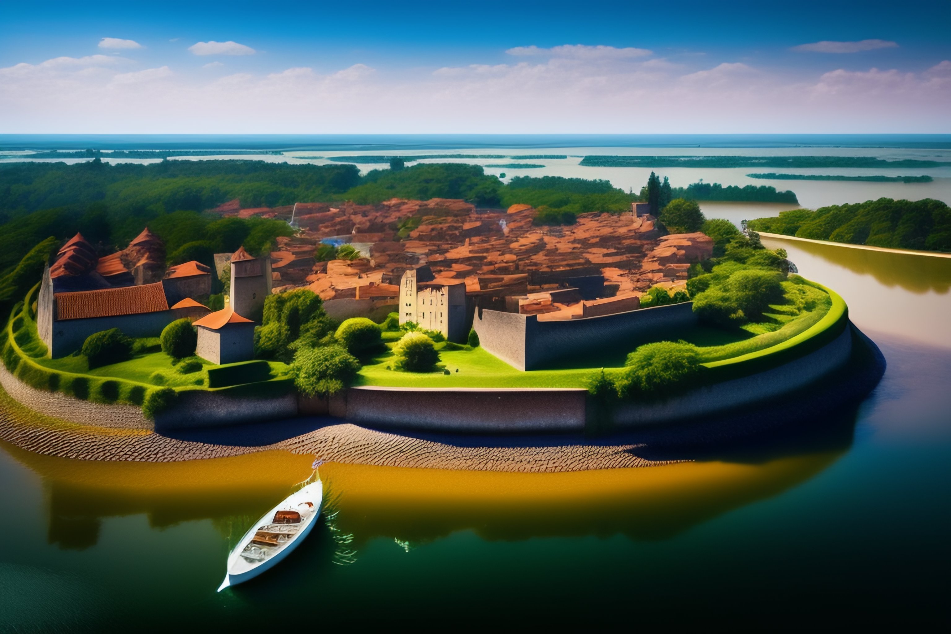 Lexica - A walled medieval city situated on five islands in the middle ...