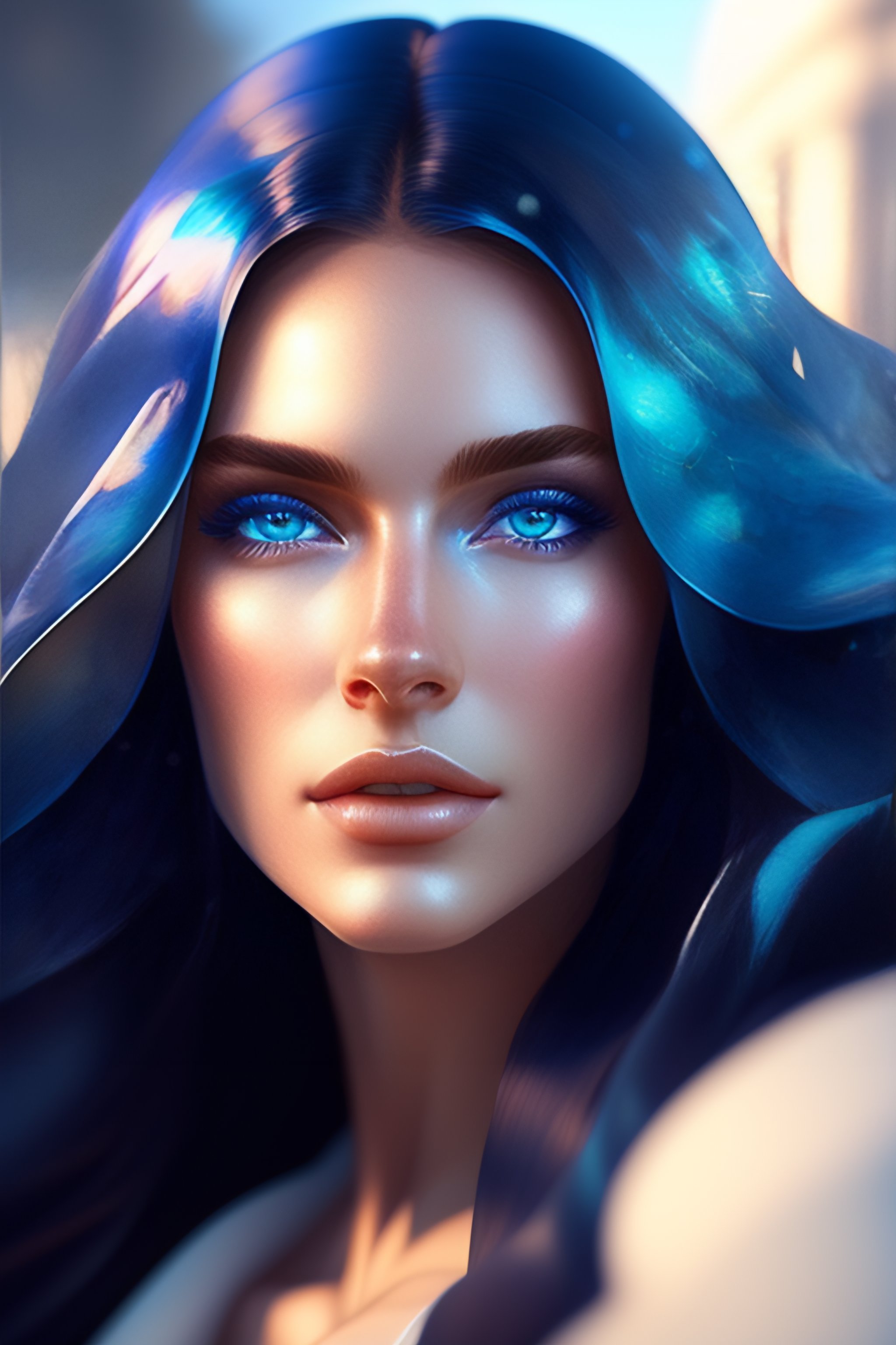 Lexica - A Photorealistic dramatic hyperrealistic, Crystal blue eyes ...