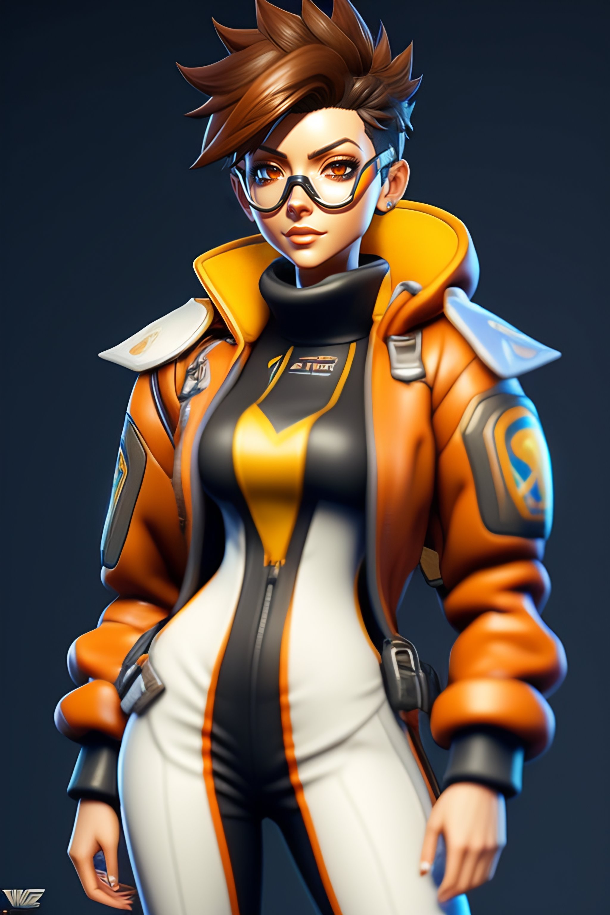 portrait of Tracer from Overwatch, centered, face, Stable Diffusion