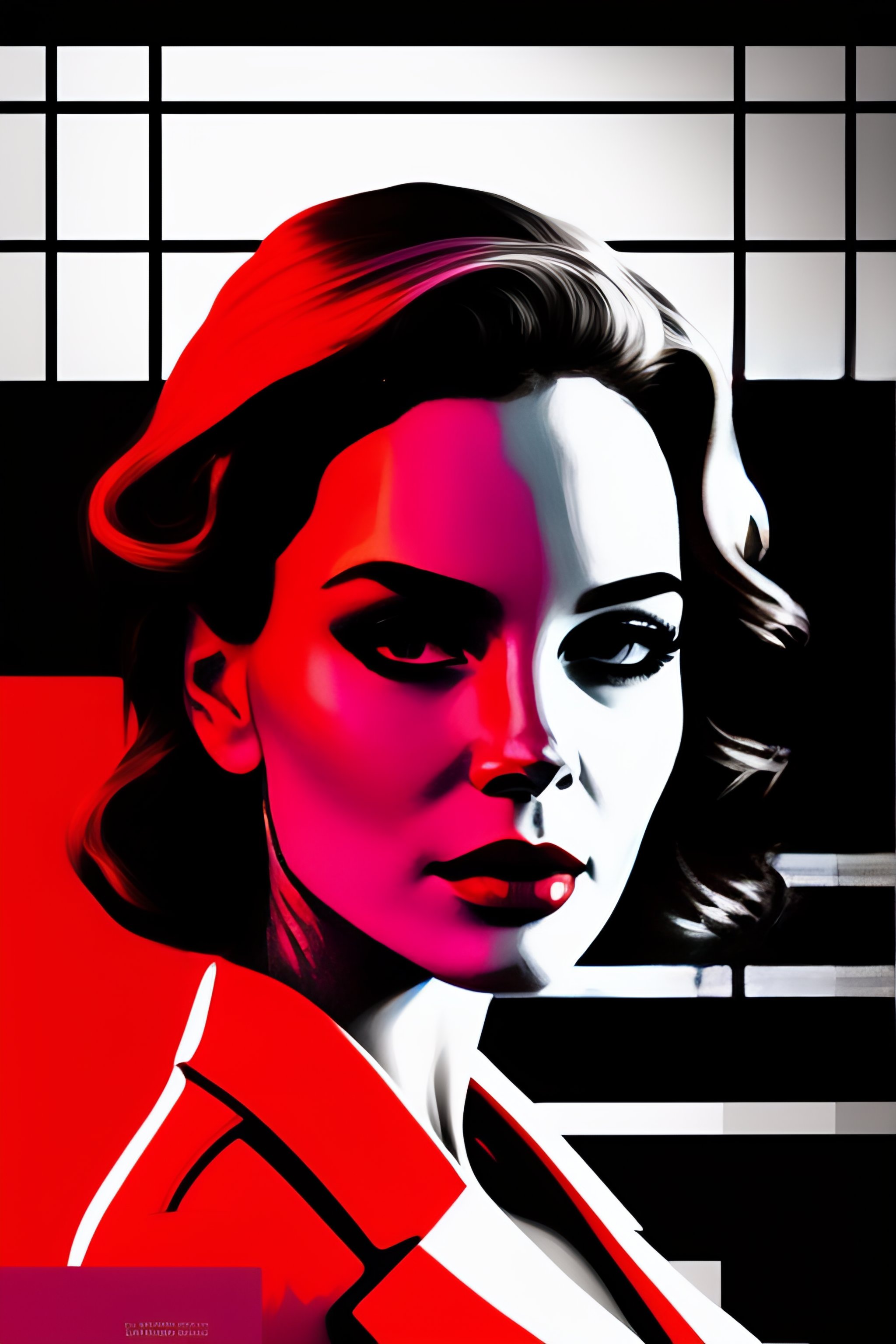 Sin City Style Painting