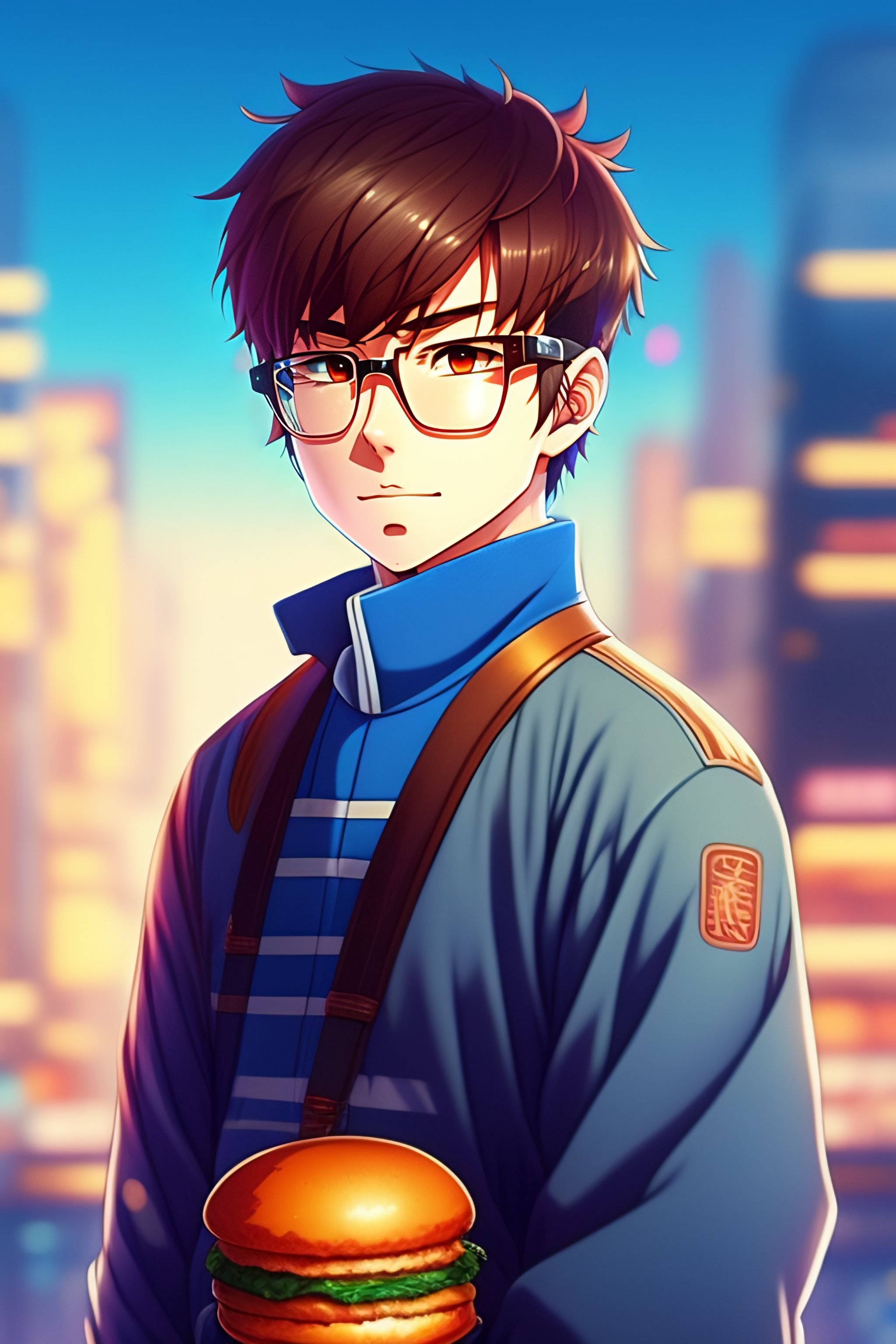 Lexica - Boy, Chinese style, anime, blue eyes, brown short hair, round ...