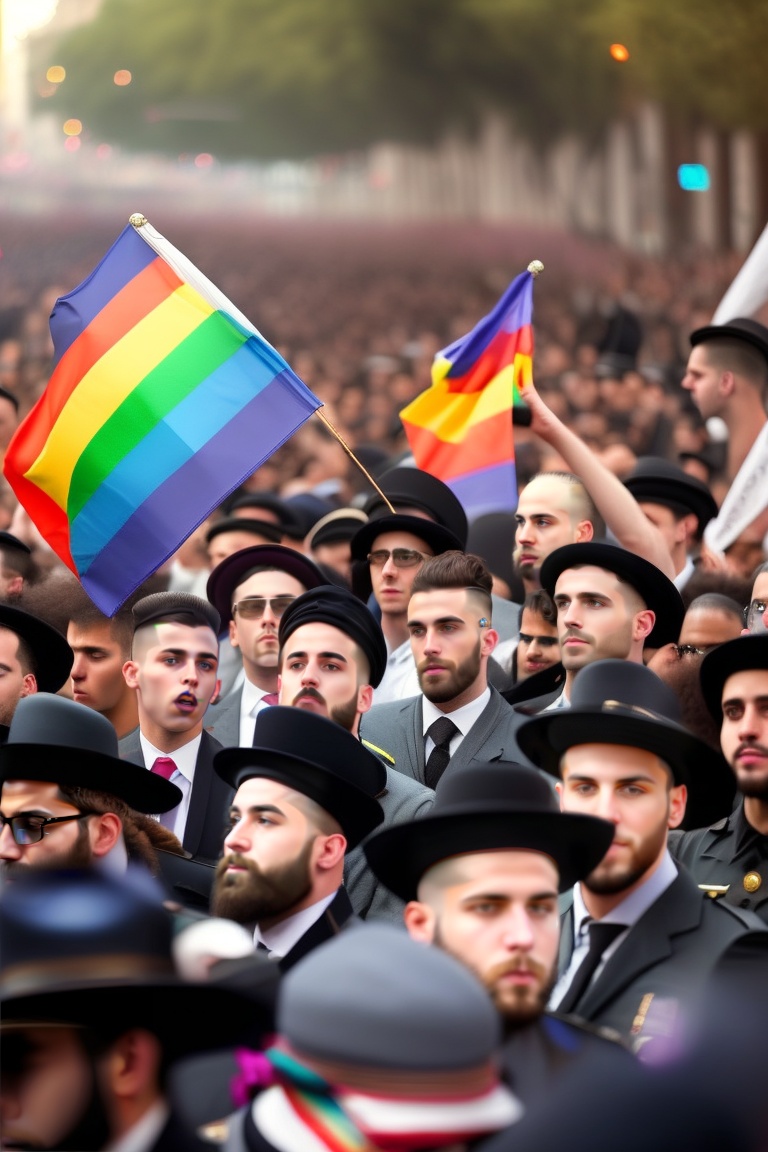 Lexica - A Vibrant Crowd Of Ultra-orthodox Jews, Proudly Marching In ...