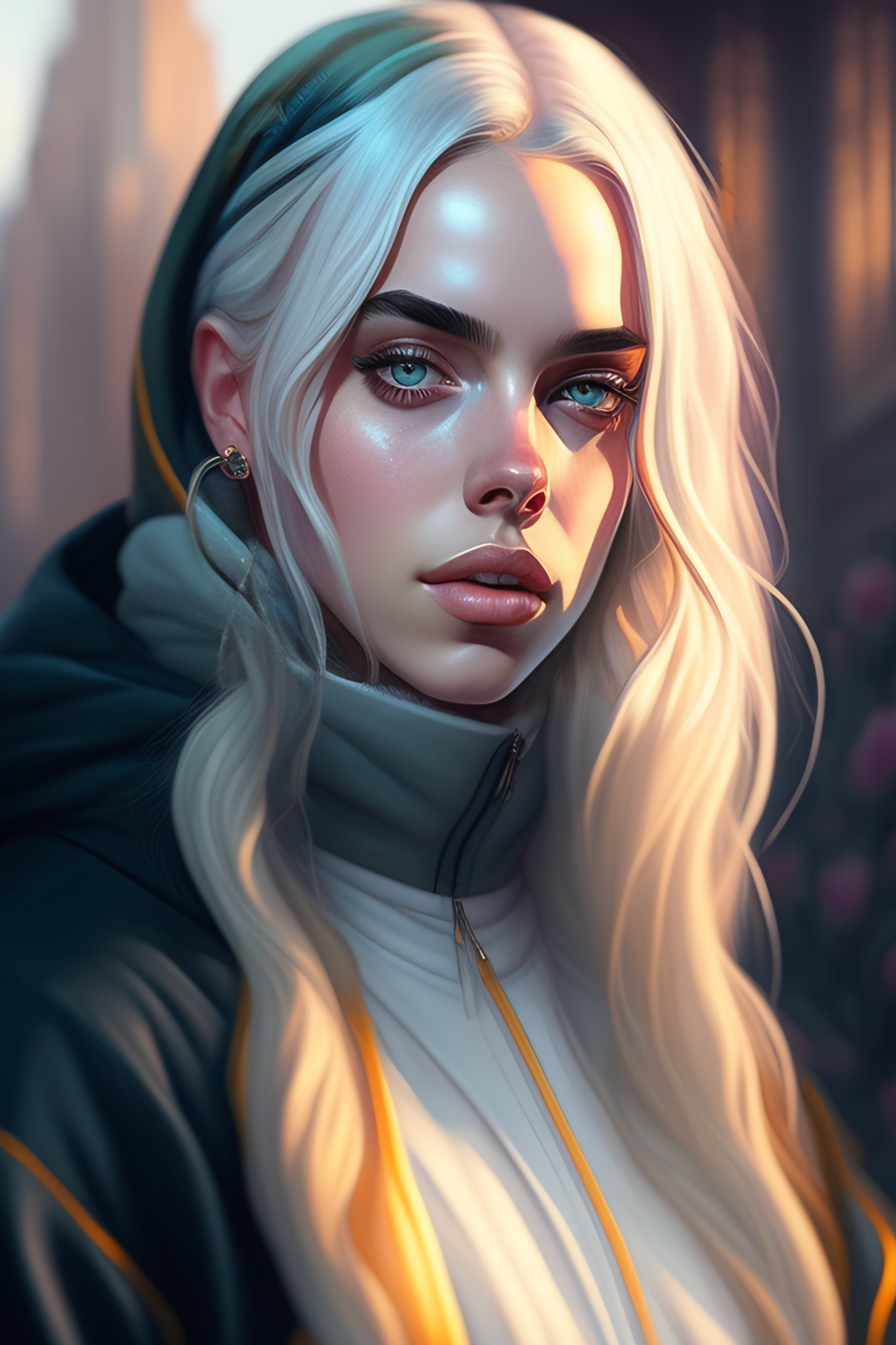 Lexica Billie Eilish, highly detailed, digital painting, artstation
