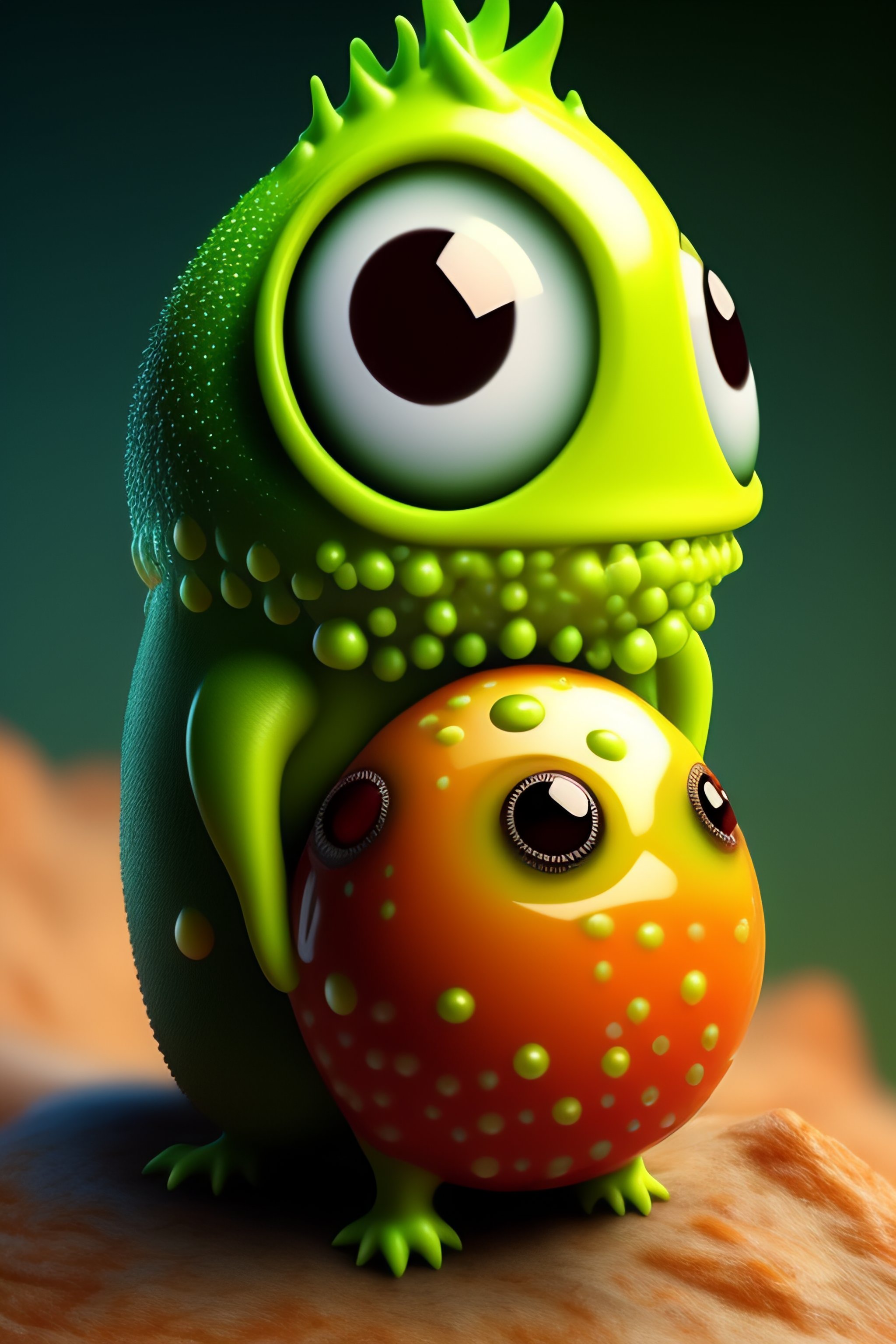 Lexica - Slimy monster covered with a Hundred eyeballs small funny ...