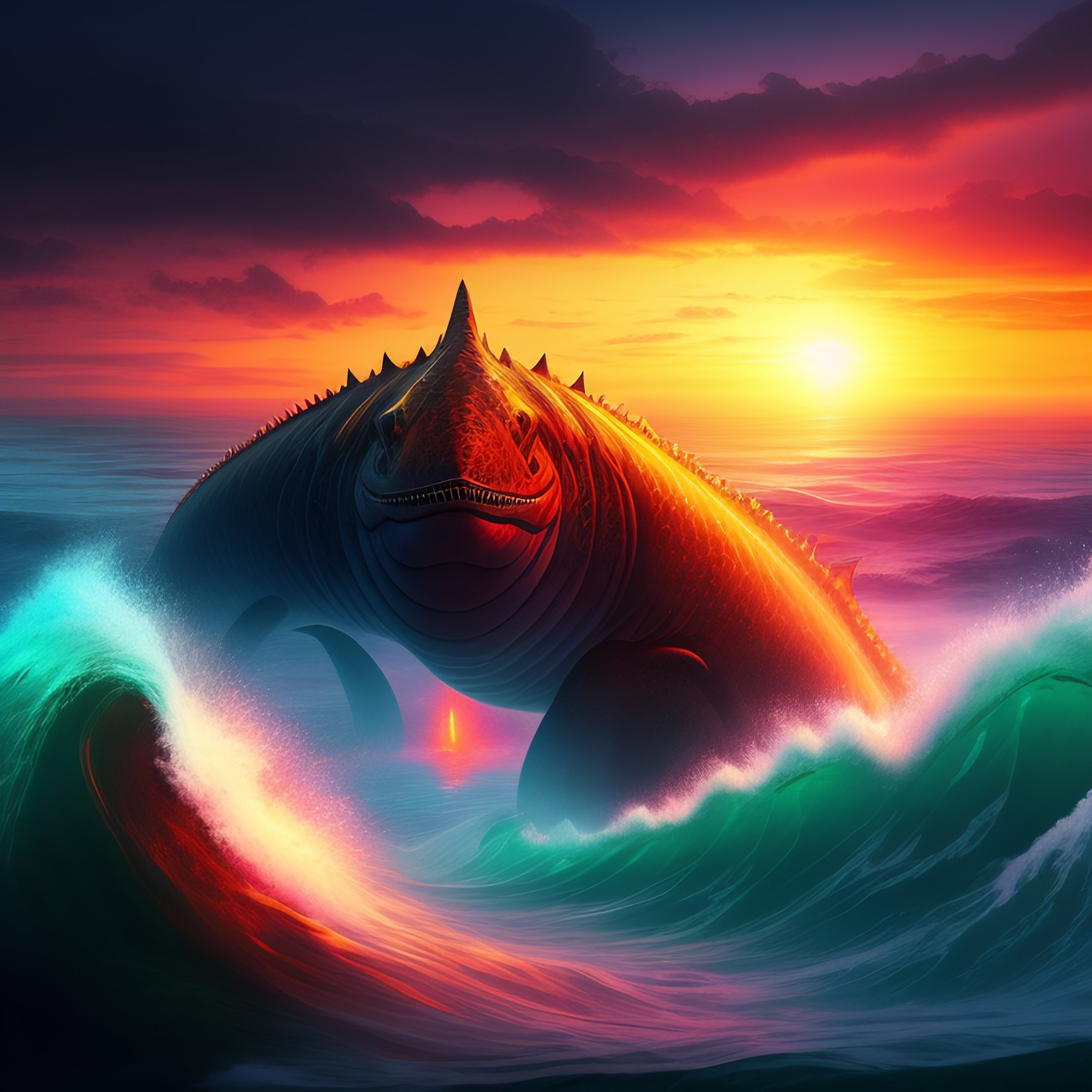 giant sea monsters art