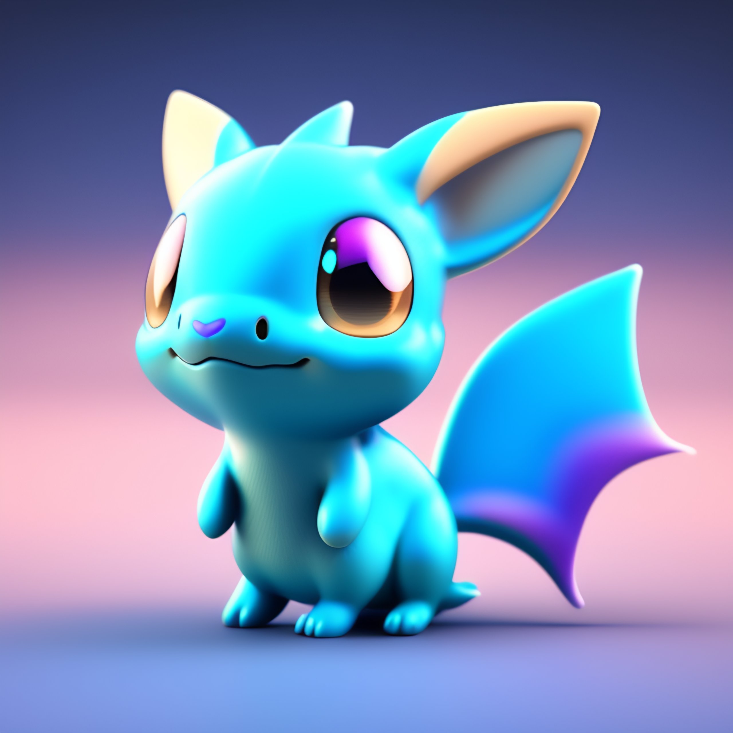 Lexica - Cute 3d render simple cartoon of toy art vaporeon pokemon