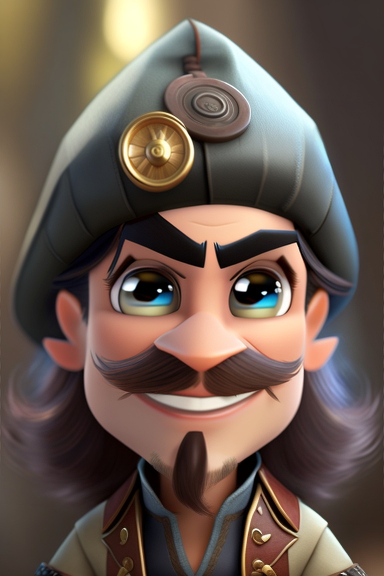 Lexica Derp charactar, disney pixar, jack sparrow