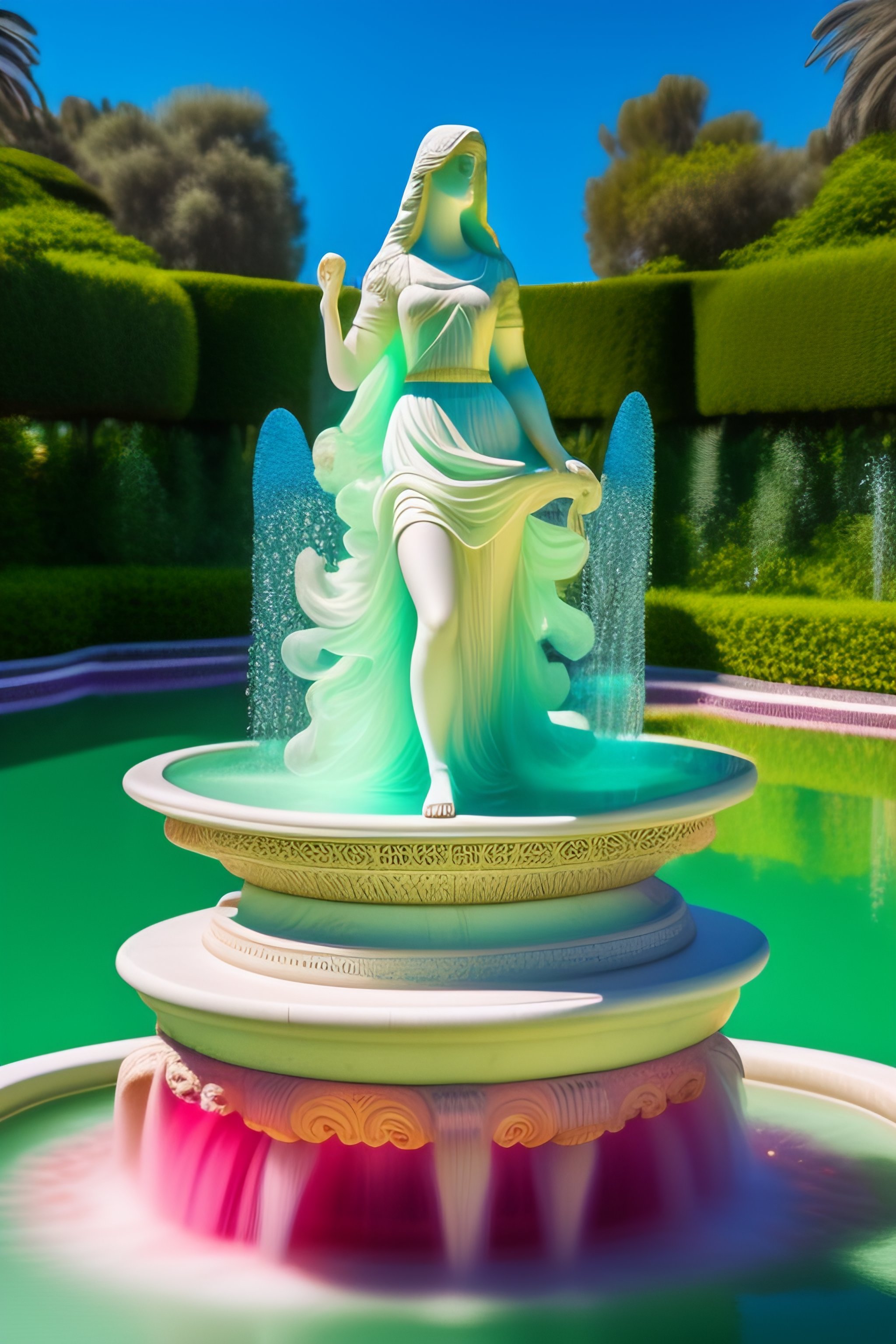 Lexica A statue of a girl sculpted in white marble in a beautiful