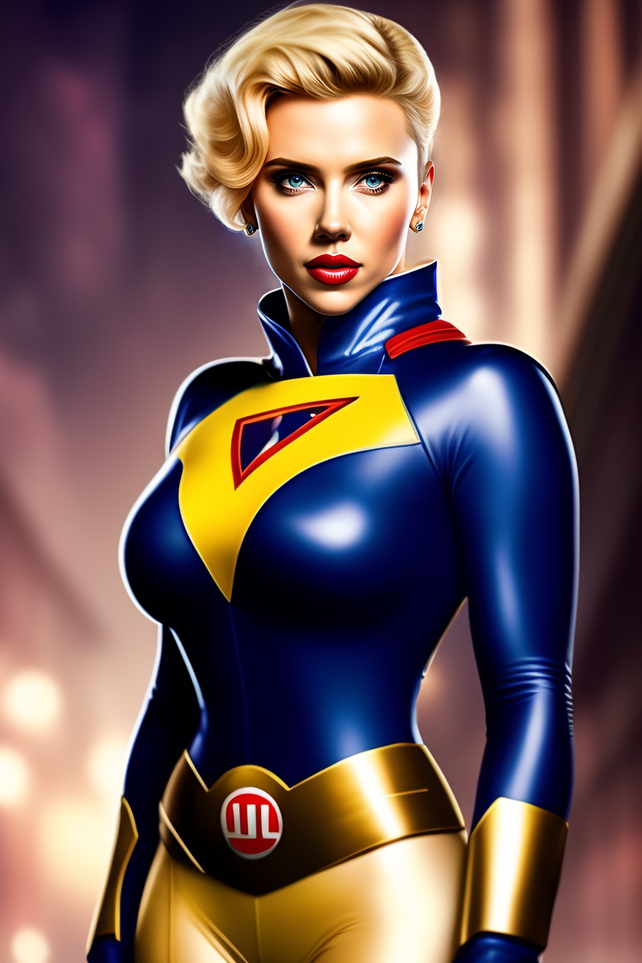 Lexica Scarlett Johansson in power girl costume