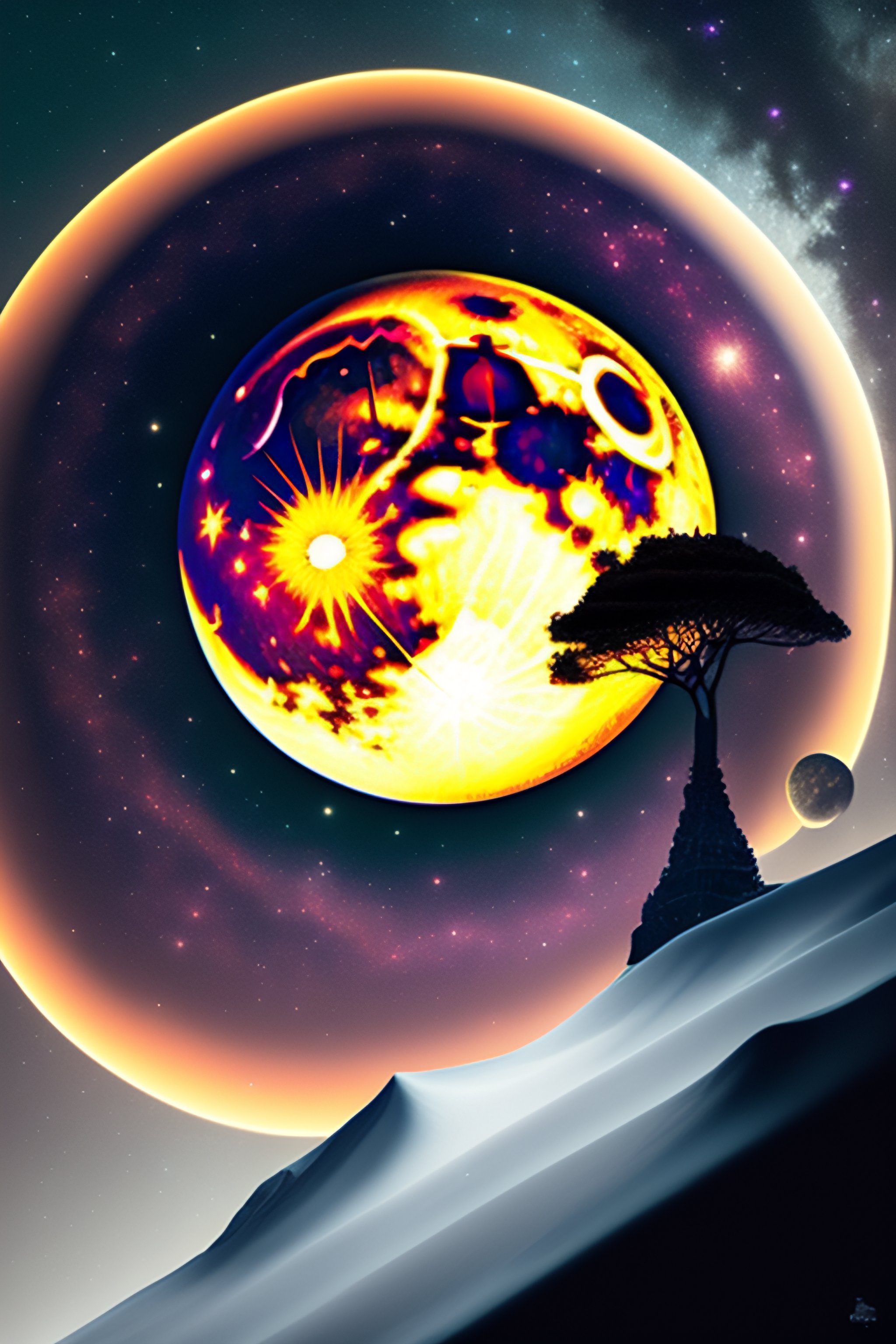Lexica - Inspiring full moon, highly detailed