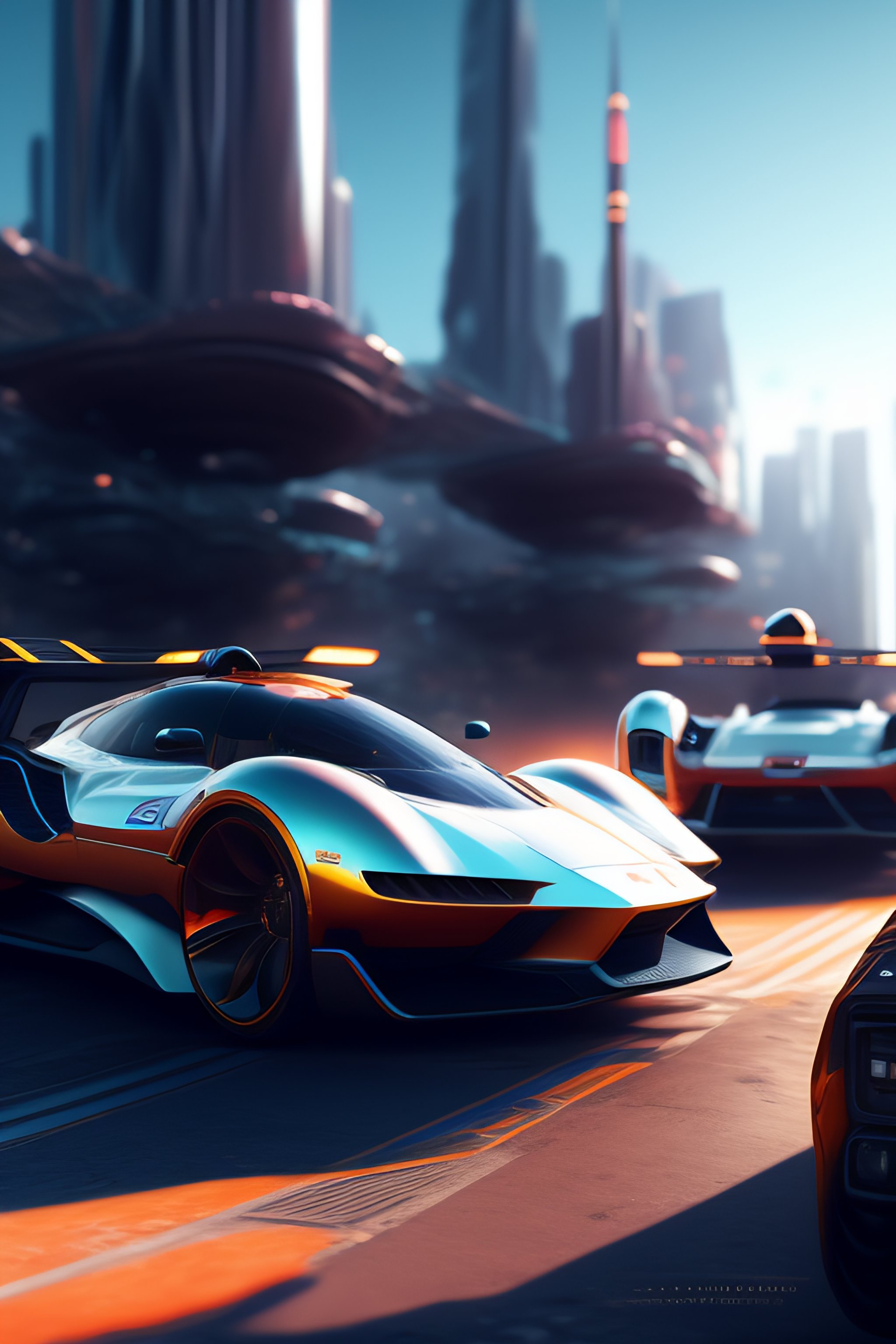 Lexica 8k Sifi City Background Fully Detailed Flying Sifi Cars