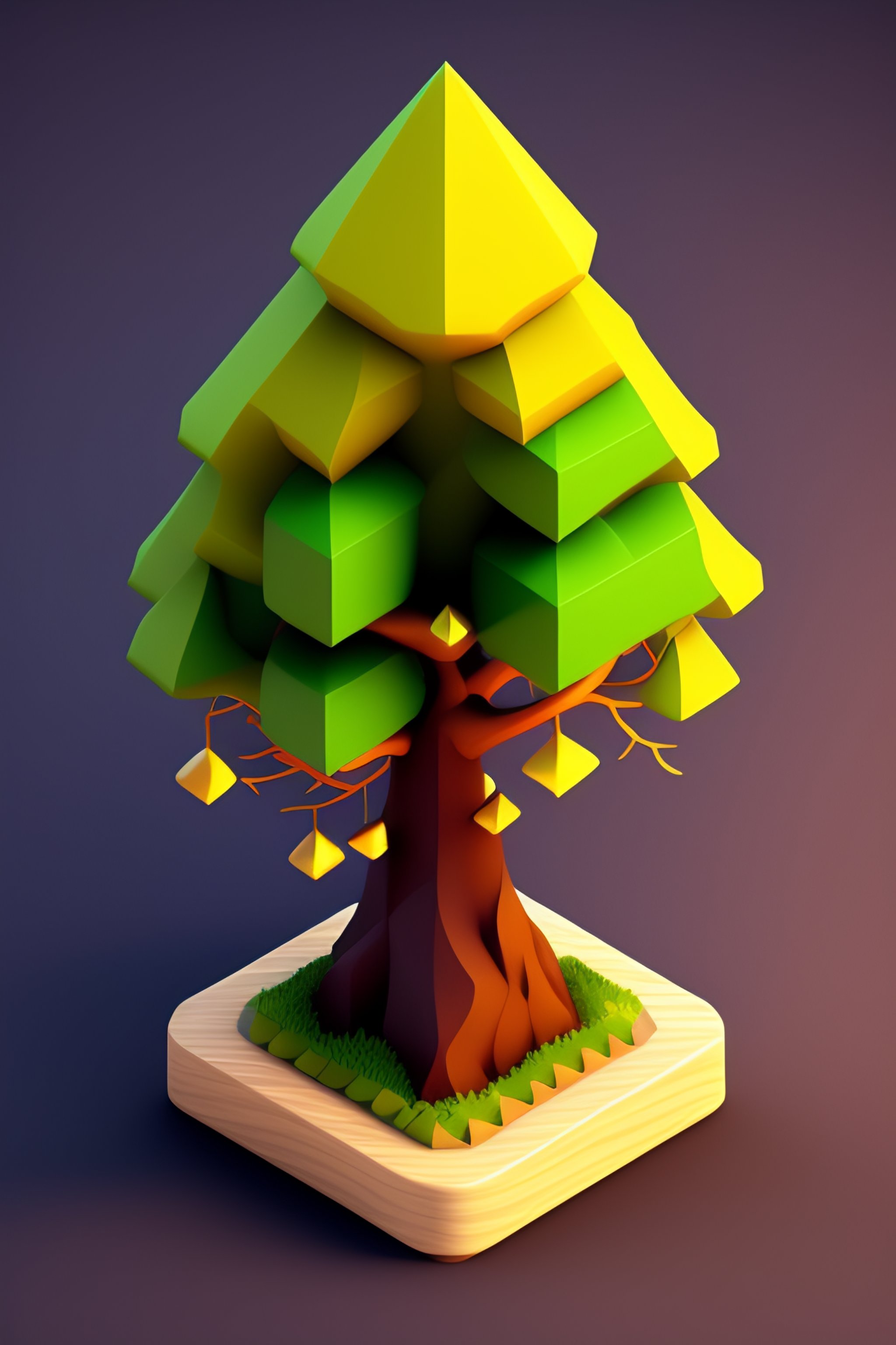 Lexica - Low poly 3d isometric tree