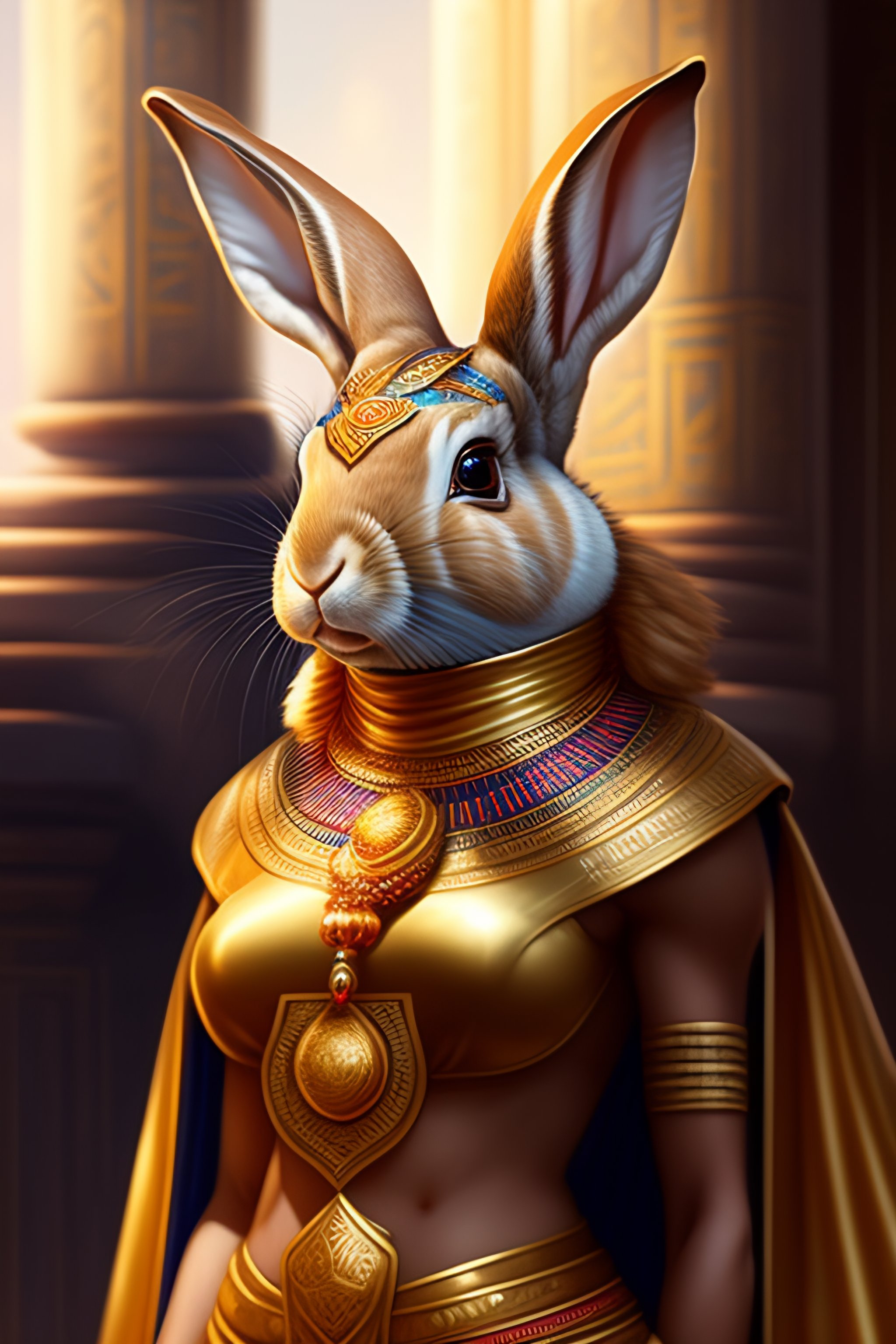 Lexica - Rabbit in egyptian clothing style, highly detailed, digital ...
