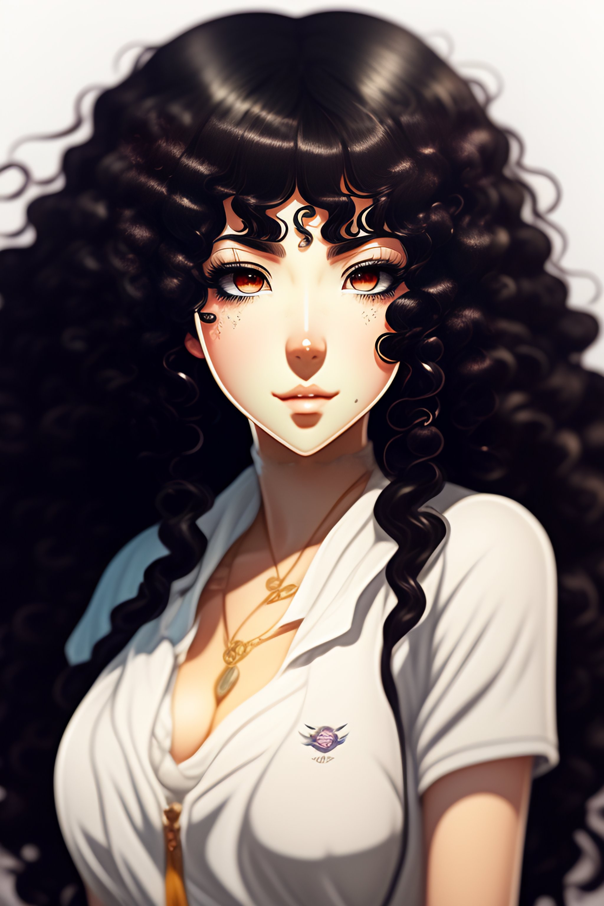 manga girl curly hairstyles