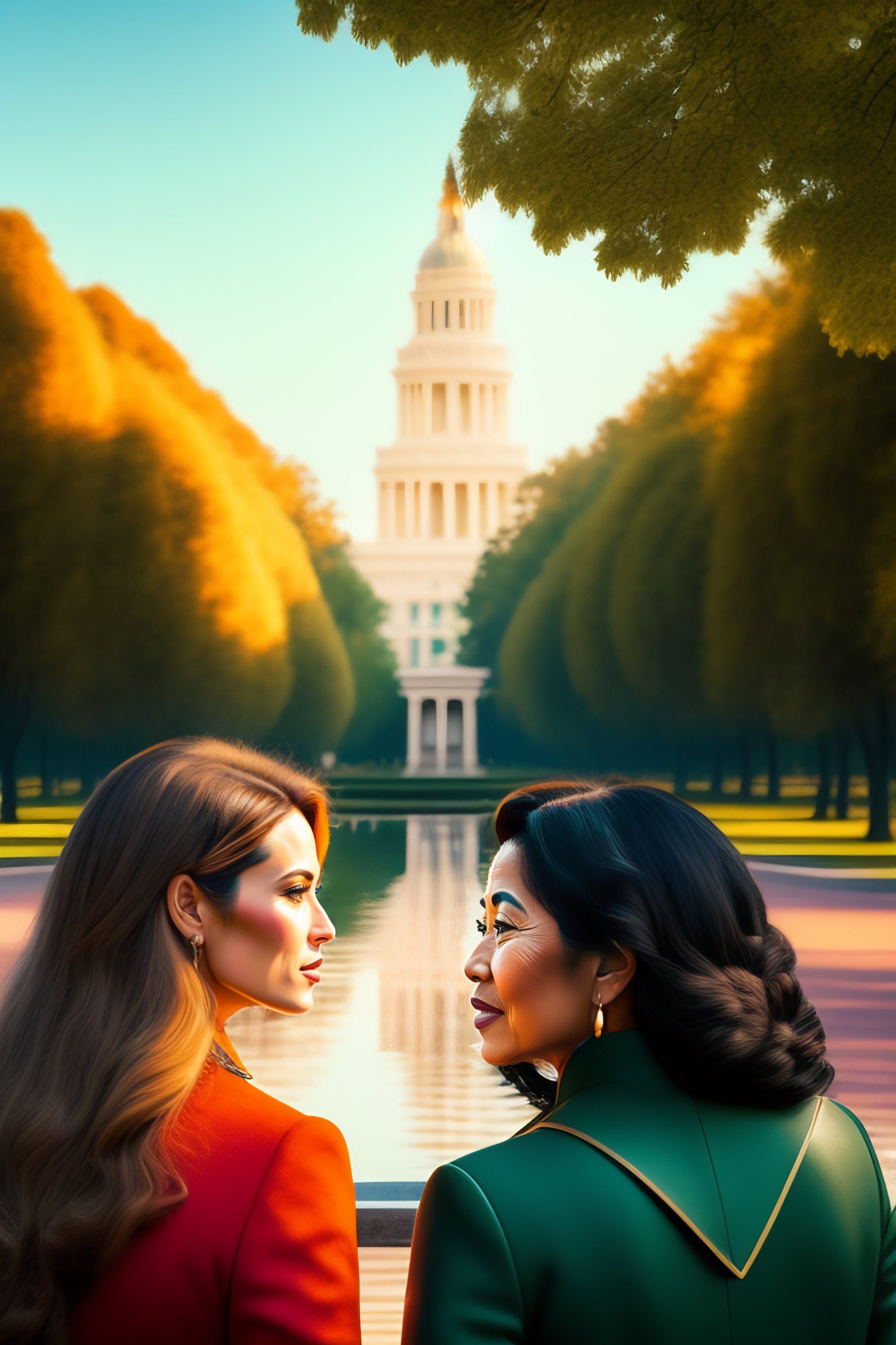 Lexica - Two women talking in the park