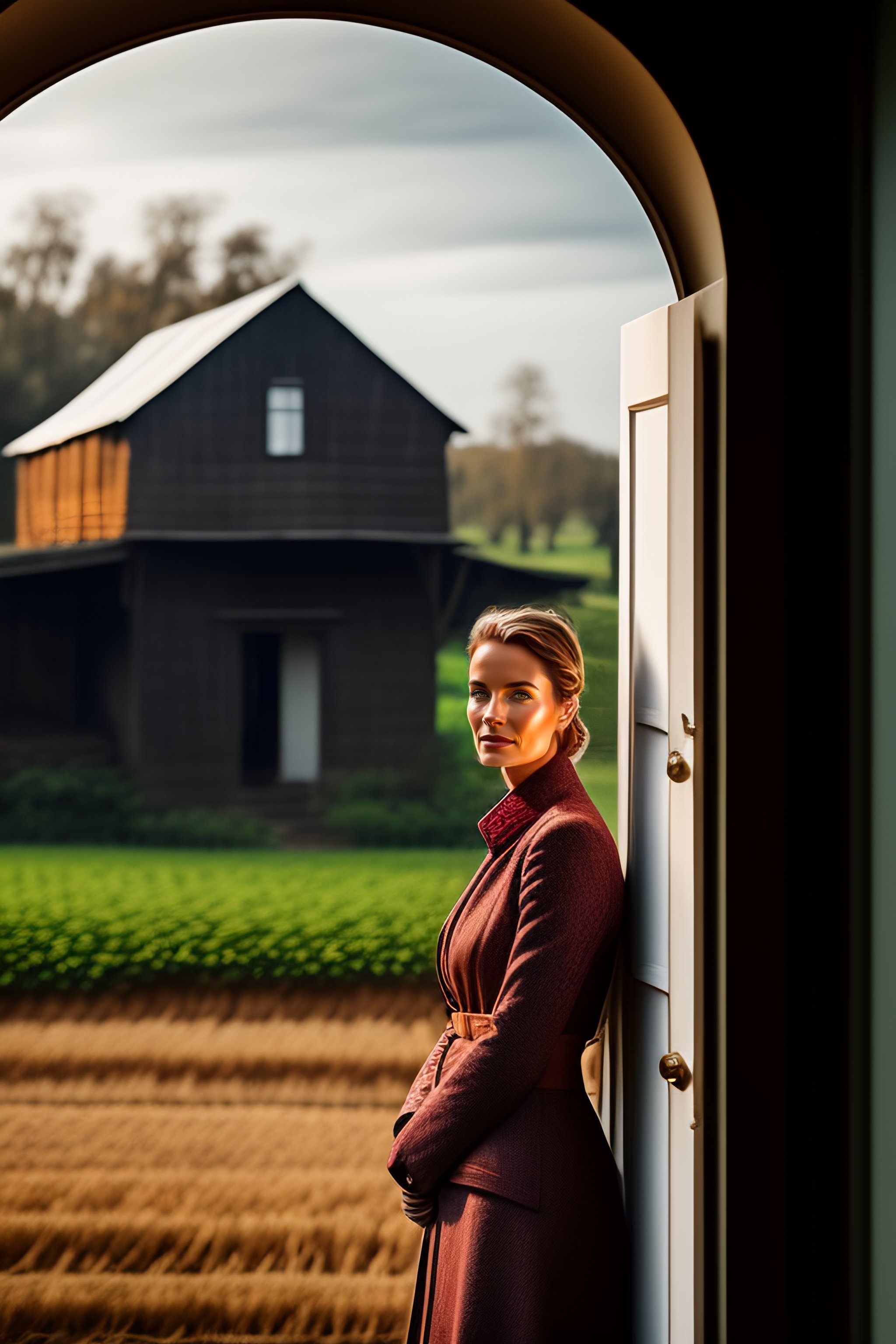 Lexica - Portrait of a woman in a farmer's house