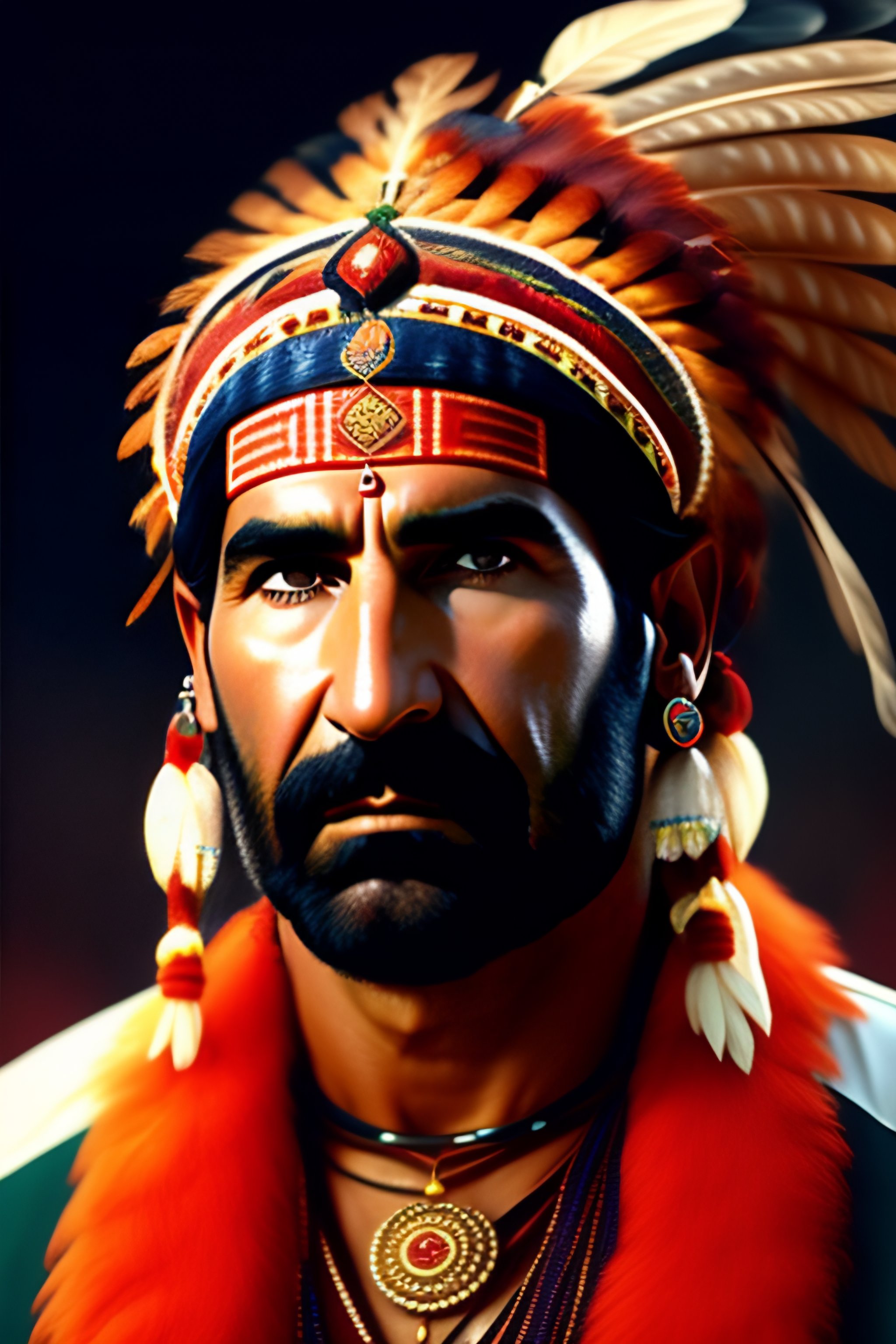Lexica - Eric cantona as an indian chief