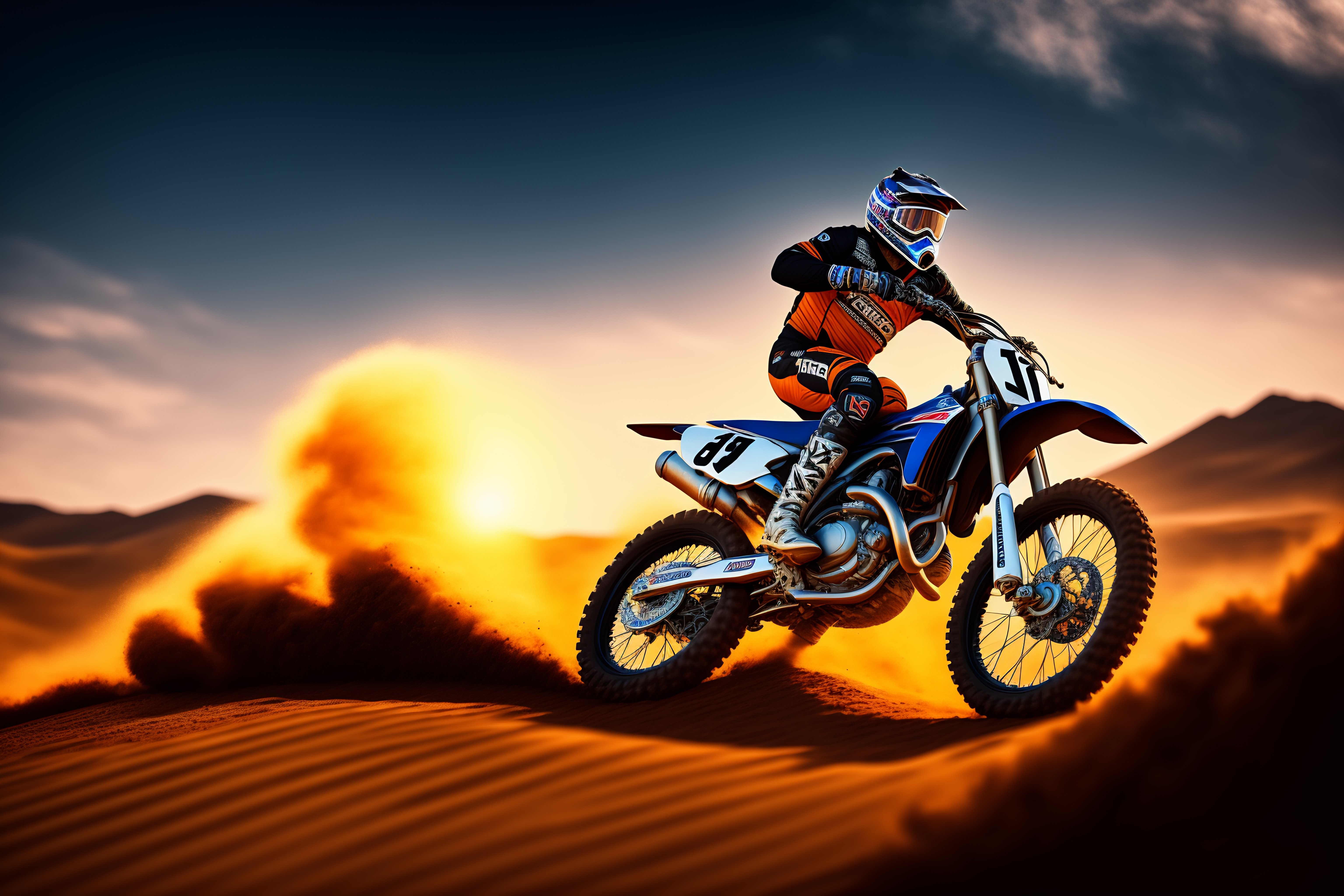 Lexica - Super strong guy doing motocross, intrincated details, jewerly ...