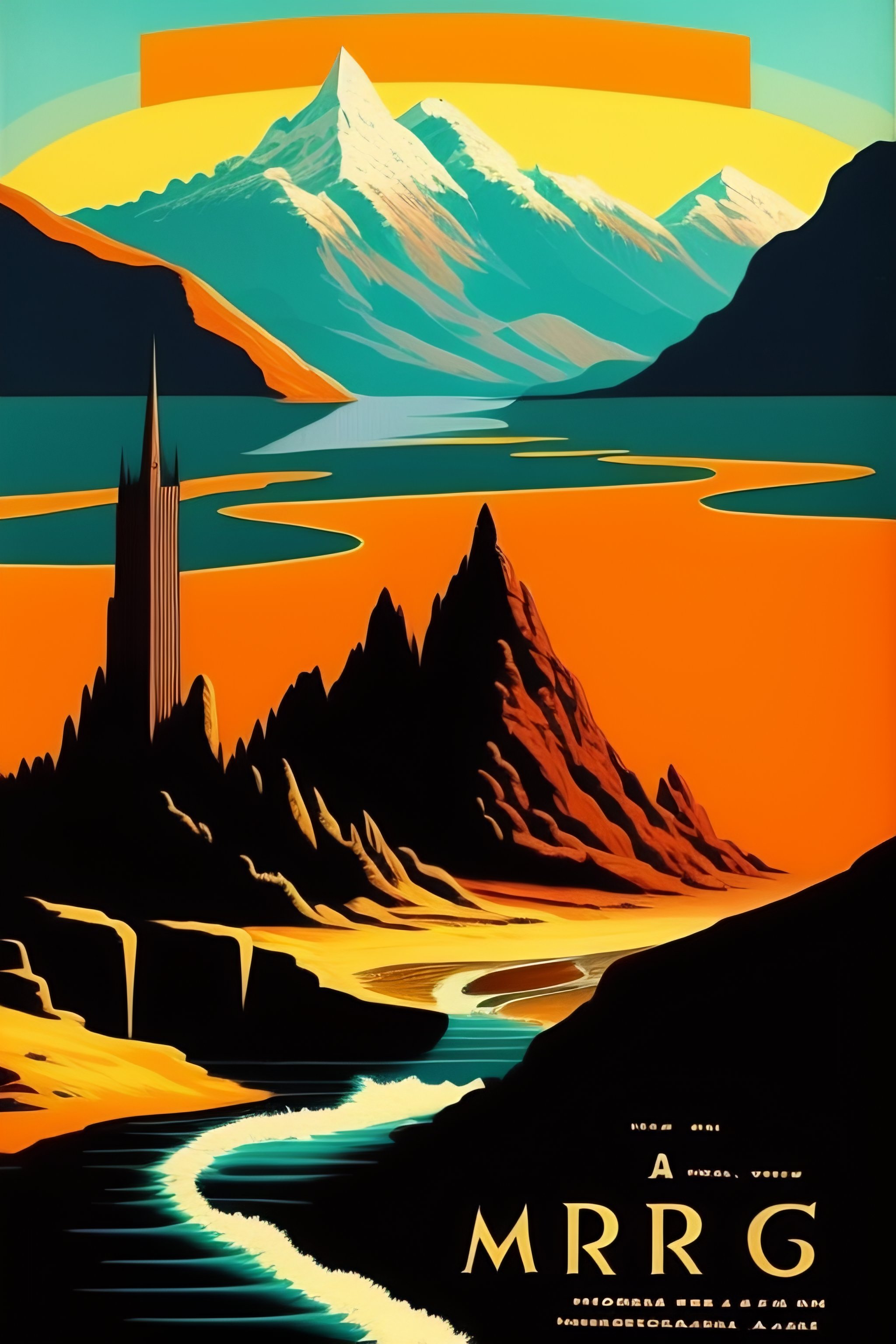 Lexica - A 1950's tourism poster of Mordor