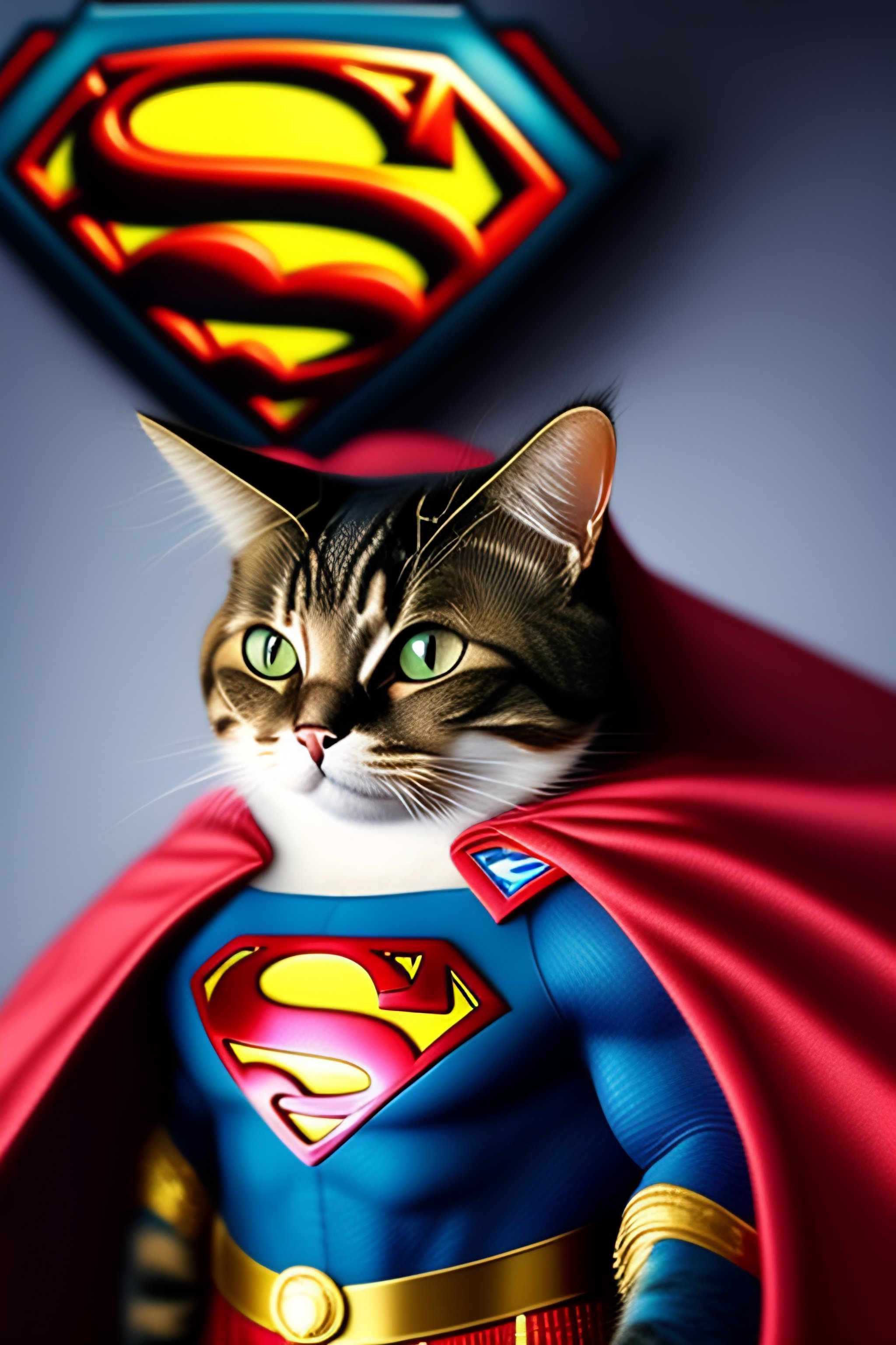 Lexica A cat dressed as superman