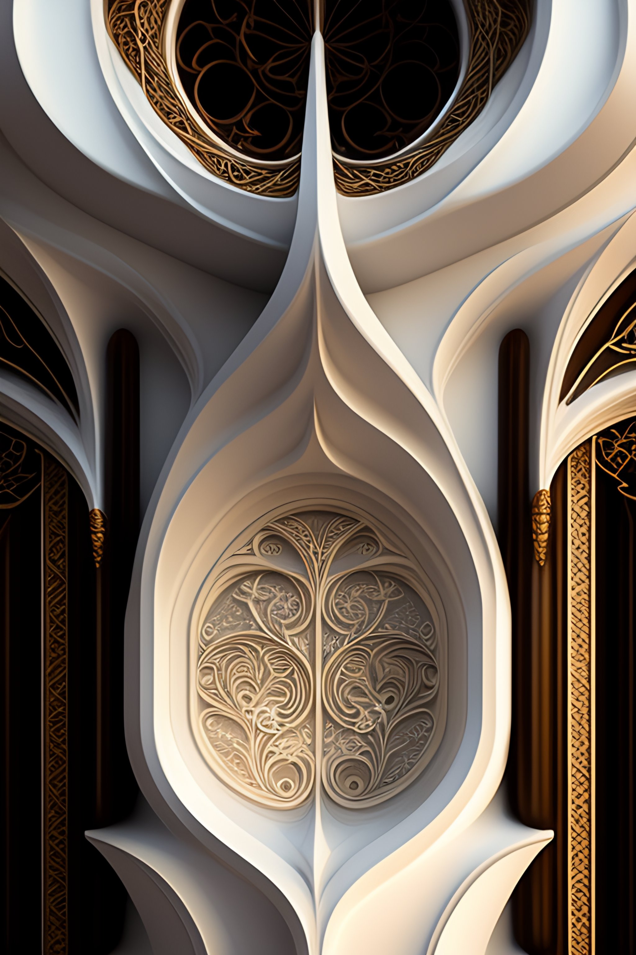 Image showcasing Lexica - Highly detailed beautiful organic molding, art nouveau, gaudi ...