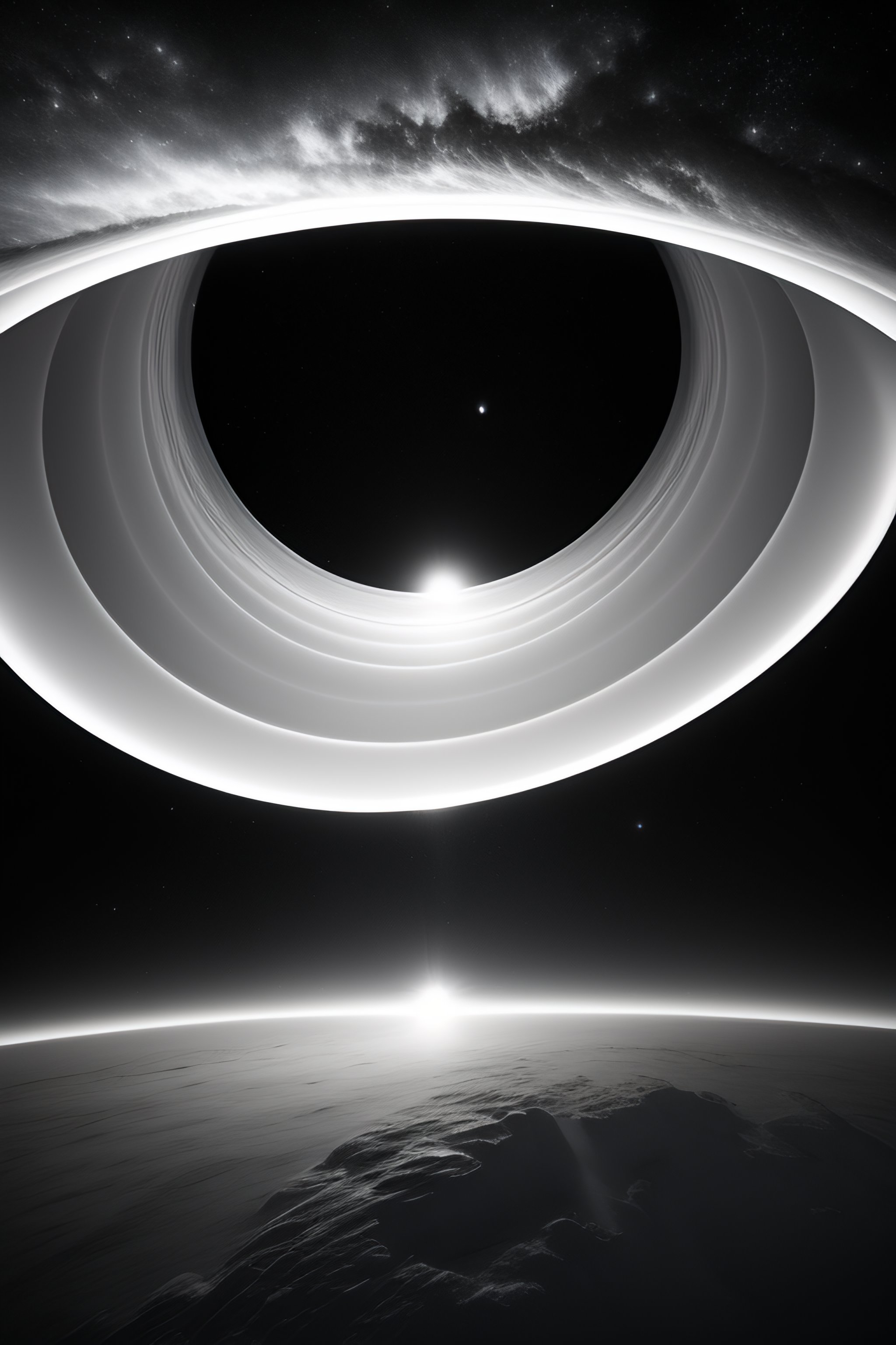 Lexica - Black and white image of space
