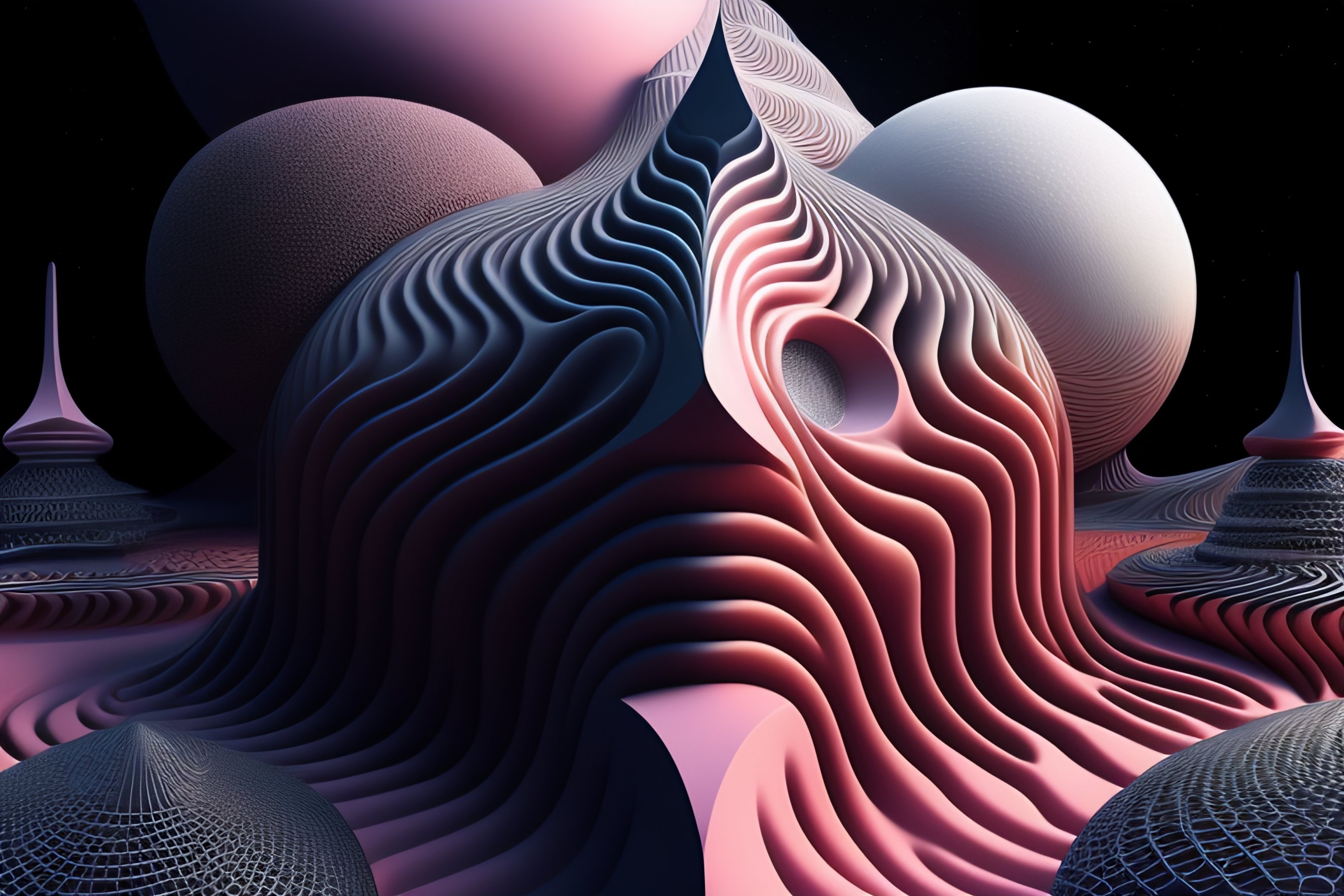 Lexica - The most psychedelic scene imaginable, intricate textures ...