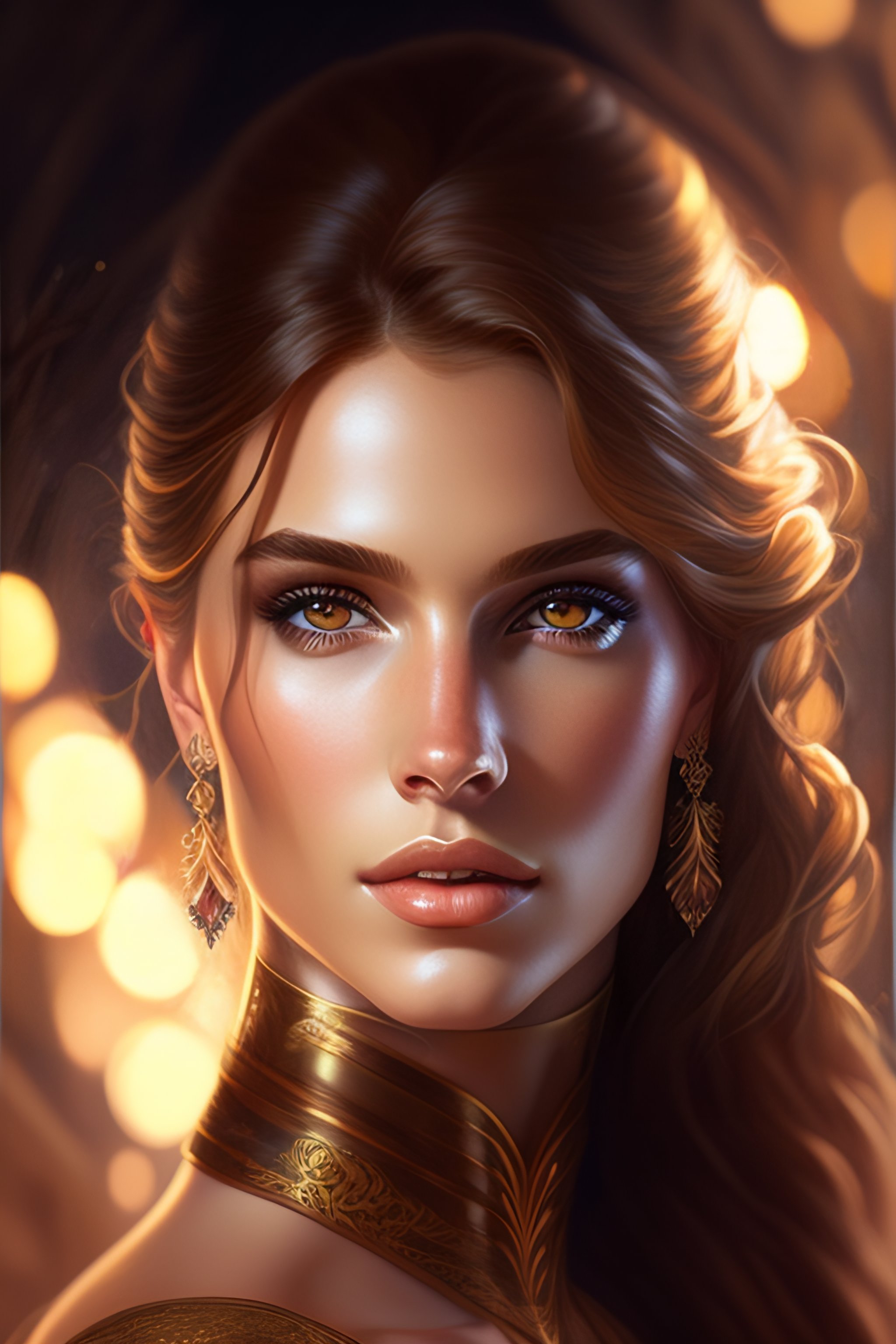 Lexica - Beautiful portrait of a beautiful Princess, sparkling hazel ...